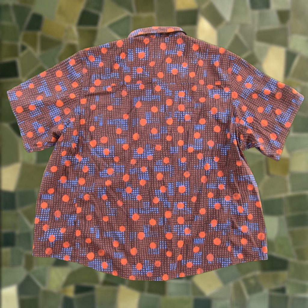 Vintage REI CO-OP Nylon Stretch Orange Blue Polka Dot Zip Pocket Short Sleeve Blouse 1XL Size XL / US 12-14 / IT 48-50 - 1 Thumbnail