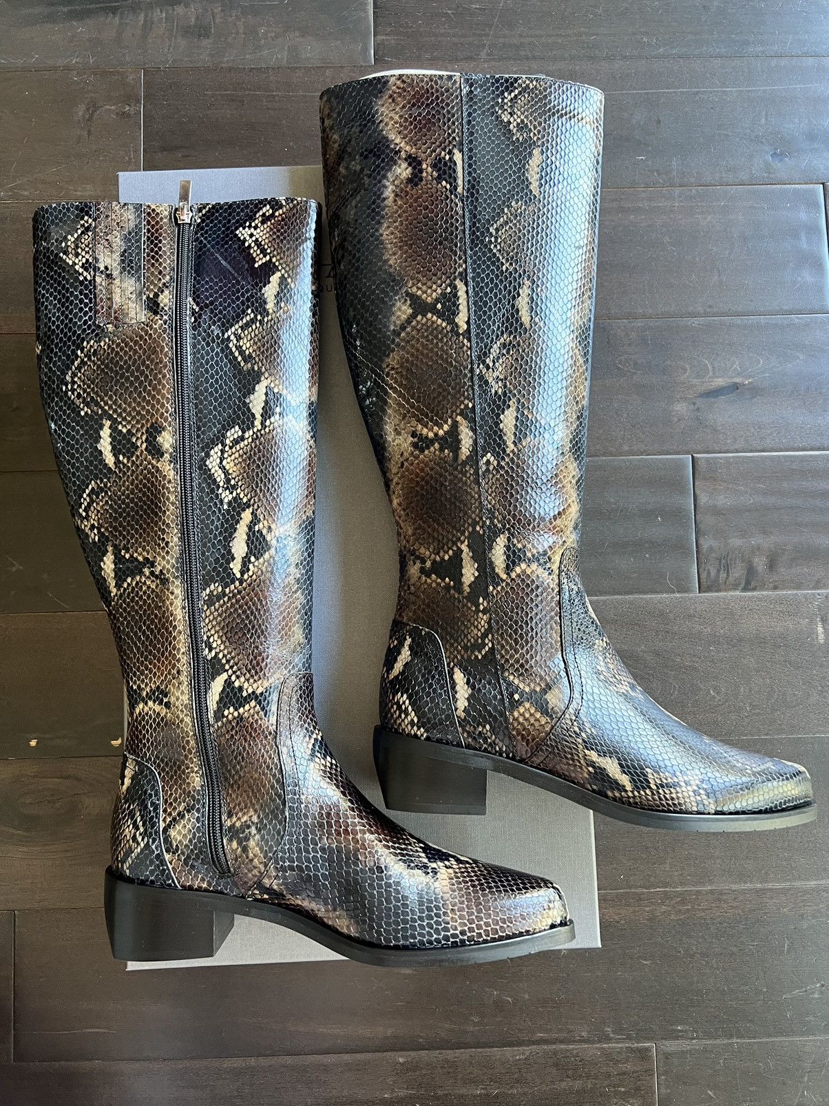 Aquatalia Aquatalia Gracelynn Snake Print Knee High Boot Size US 11 / IT 41 - 2 Thumbnail