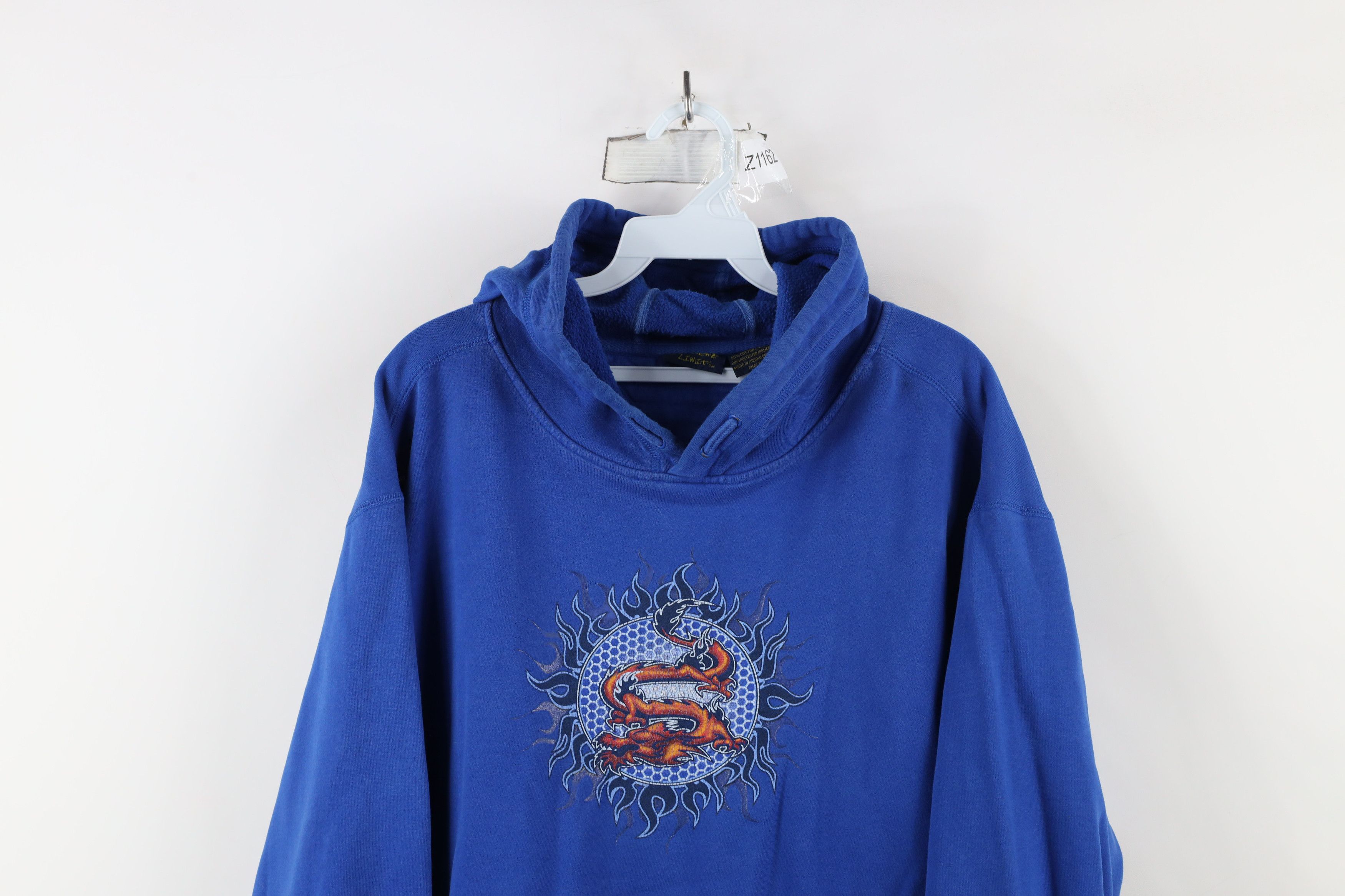 Vintage Vintage 90s Streetwear Tribal Sun Dragon Hoodie Sweatshirt Size US M / EU 48-50 / 2 - 2 Thumbnail