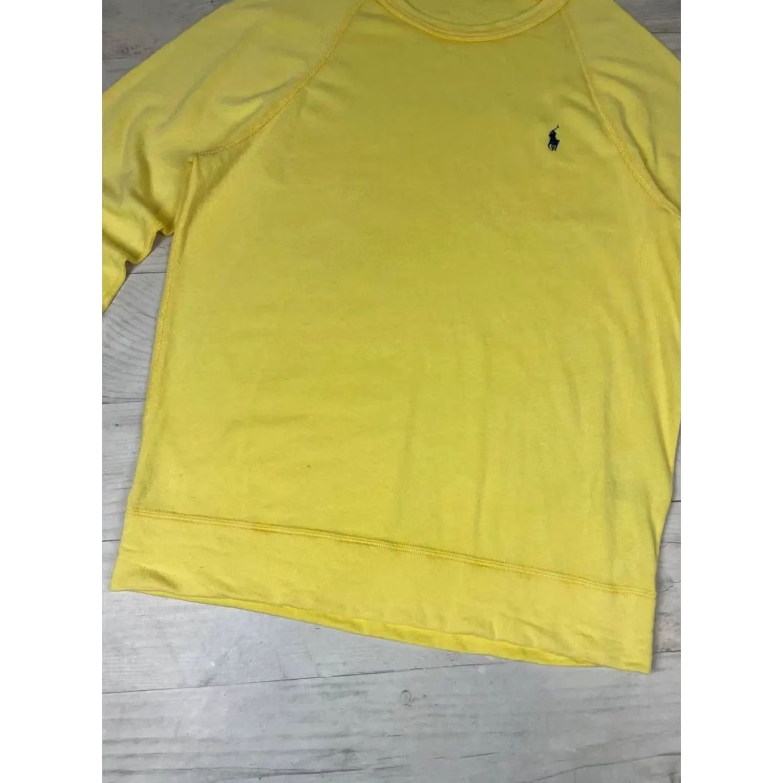 Polo Ralph Lauren Polo Ralph Lauren Sweatshirt Men SZ L Yellow Logo Old Money Solid Crew Neck Pullover Size US L / EU 52-54 / 3 - 7 Thumbnail