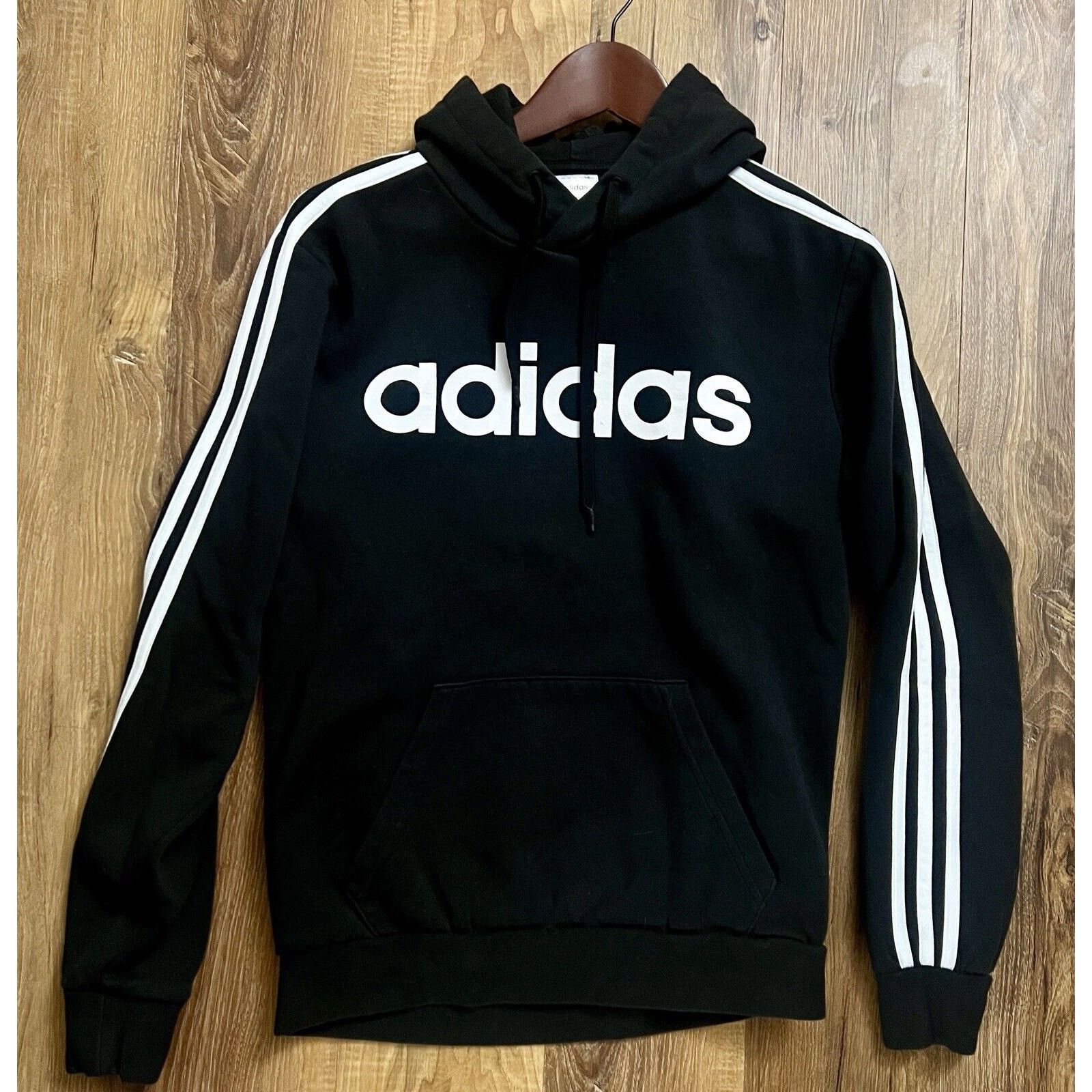 Adidas Adidas Sweatshirt Hoodie Black 3-Stripe Logo Stitched Women Size S / US 4 / IT 40 - 1 Thumbnail