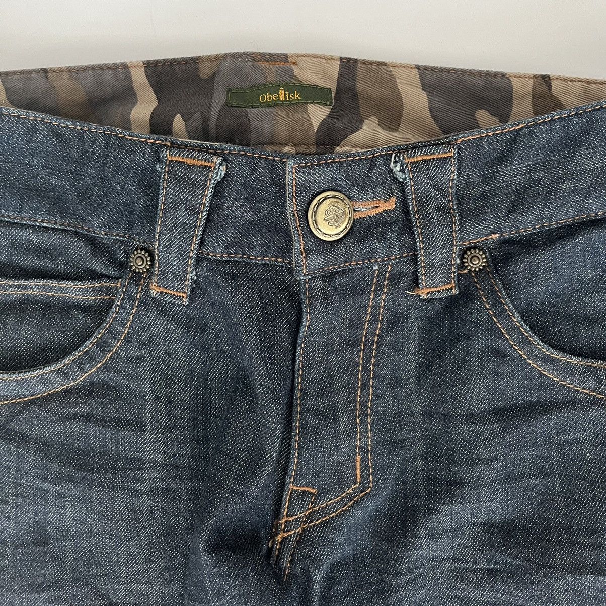 Japanese Brand × Yasuyuki Ishii Obelisk Flared Guitar Pirate Leather Pocket Jeans Size US 28 / EU 44 - 3 Thumbnail