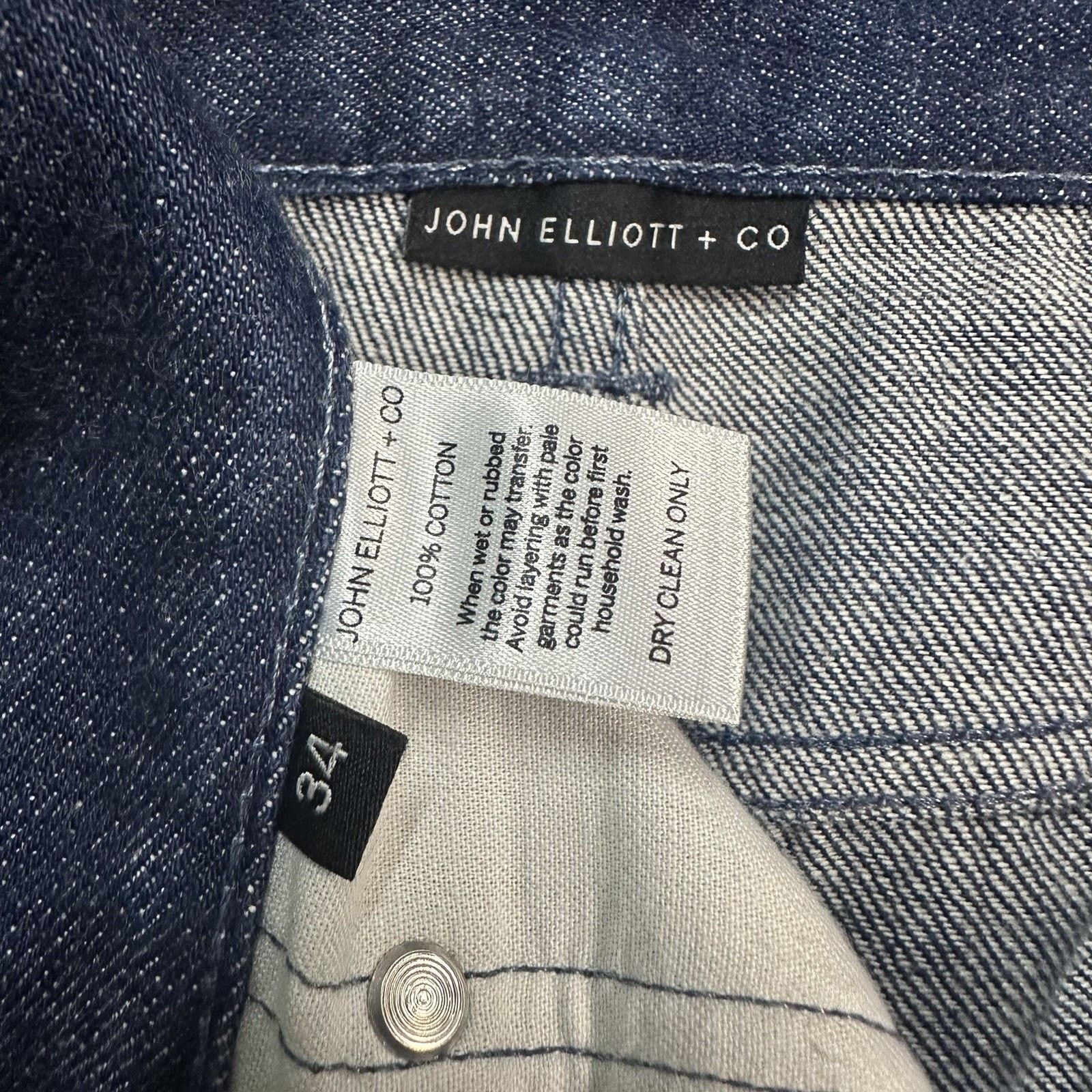 John Elliott John Elliott + Co Dark Blue Selvedge Denim Jeans Size 34 Size US 34 / EU 50 - 8 Thumbnail