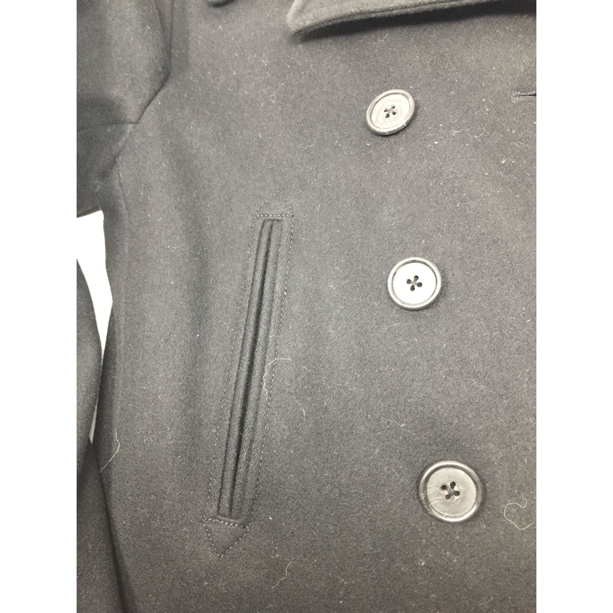 J.Crew J CREW BLACK BUTTON DOWN PEA COAT WOMENS SIZE MEDIUM Size M / US 6-8 / IT 42-44 - 10 Thumbnail