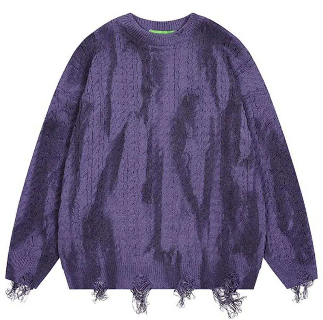 Japanese Brand × Vintage Grunge Frayed Pullover Sweater Funk Size US XL / EU 56 / 4 - 1 Thumbnail