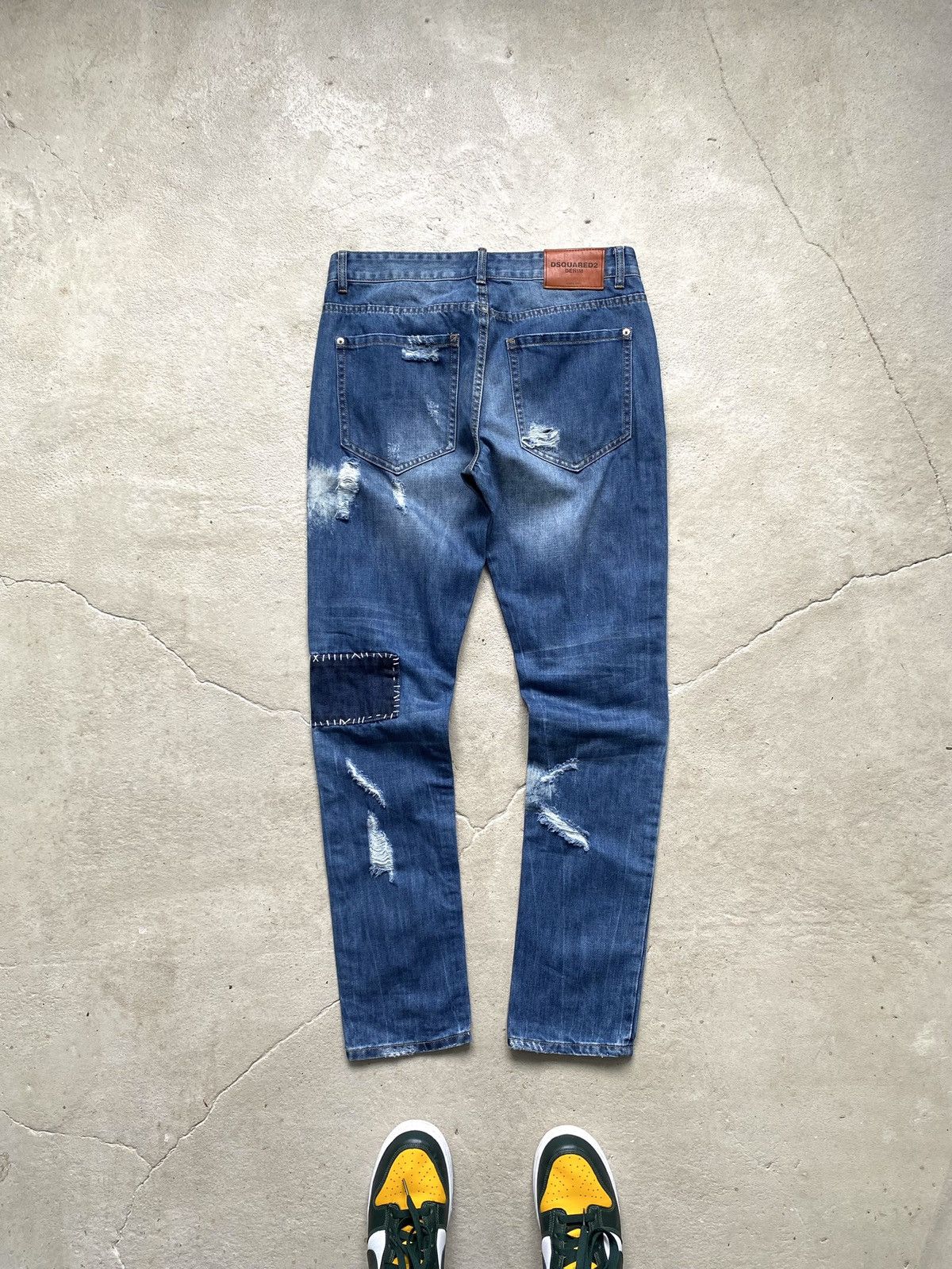 Dsquared2 Vintage Dsquared2 Distressed Patchwork Denim Pants Size US 34 / EU 50 - 13 Thumbnail