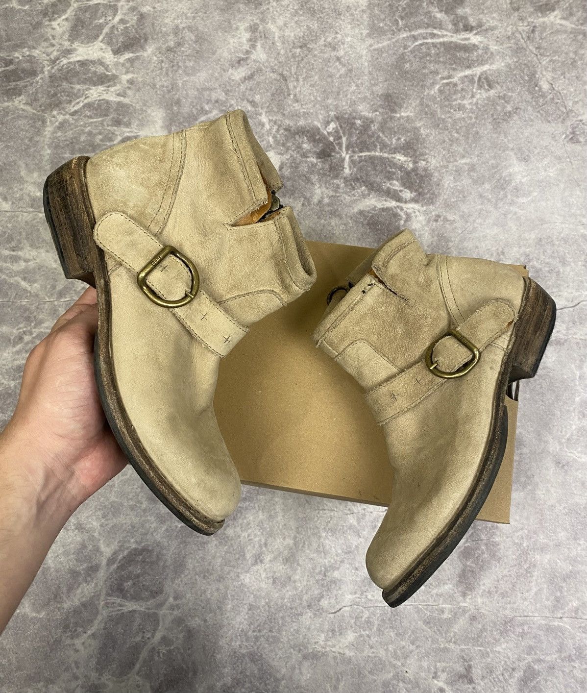 Fiorentini + Baker Fiorentini Baker Suede Beige Boots Size: 36 Size US 6 / IT 36 - 1 Thumbnail
