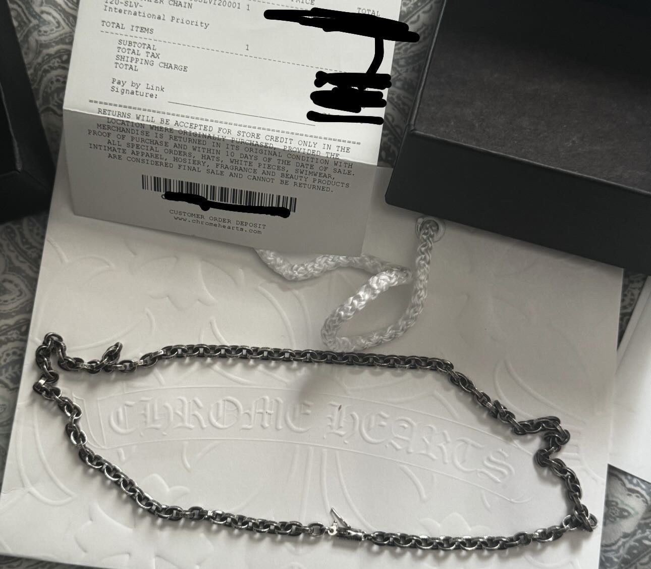 Paper Chain Chrome Hearts 20in