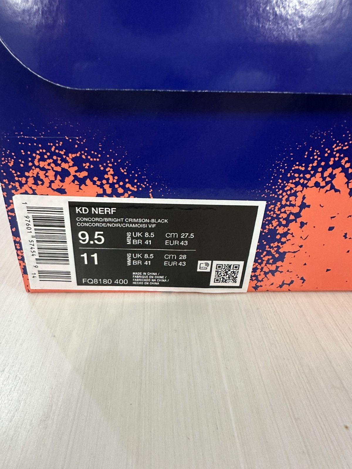 Nike Nike Kevin Durant Zoom KD 4 x Nerf 2024 size 9.5M used Size US 9.5 / EU 42-43 - 9 Thumbnail
