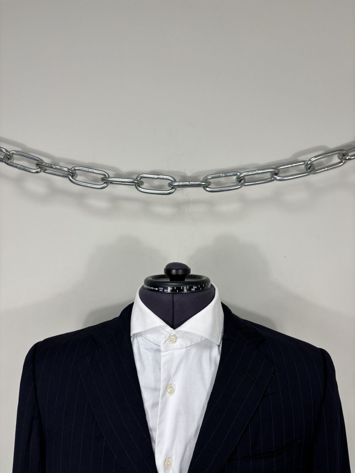 Ermenegildo Zegna Ermenegildo Zegna Men’s Navy Blue Striped Wool Blazer Jacket Size 36R - 3 Thumbnail