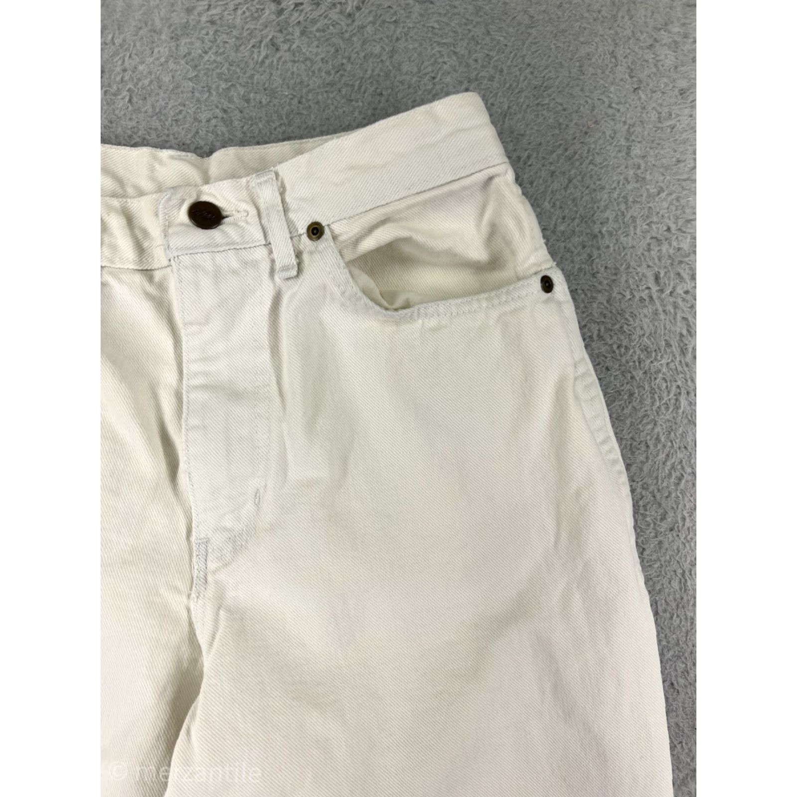 Vintage VINTAGE CHIC Women's Jeans Tapered High Rise White Denim 26 Cotton Blend 90s Womens Size 26" / US 2 / IT 38 - 6 Thumbnail