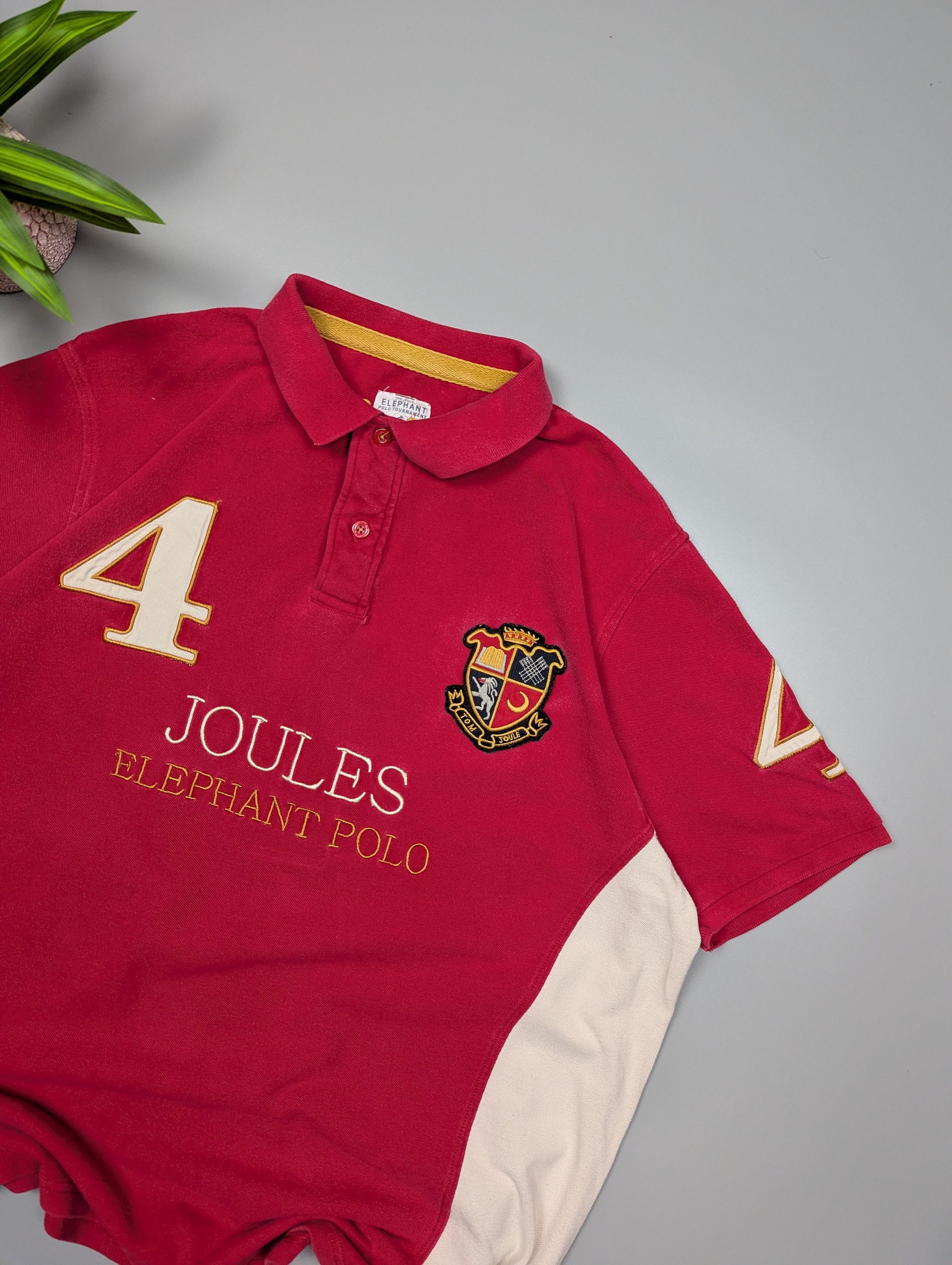 Designer Tom Joule Red Elephant Polo Tournament Cotton Polo Shirt XXL Size US XXL / EU 58 / 5 - 5 Thumbnail