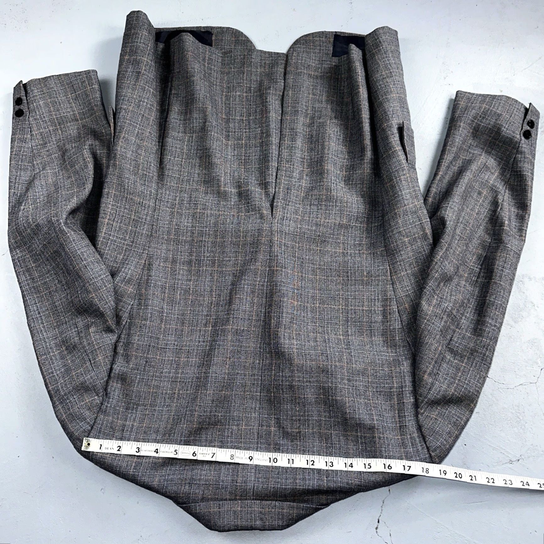 Vintage VTG Hochscheid Mens 3 PC Suit Jacket Coat Pants Vest Plaid Rockabilly 70s 1970s Brown Size 40 31x30 Mens Size 40R - 6 Thumbnail