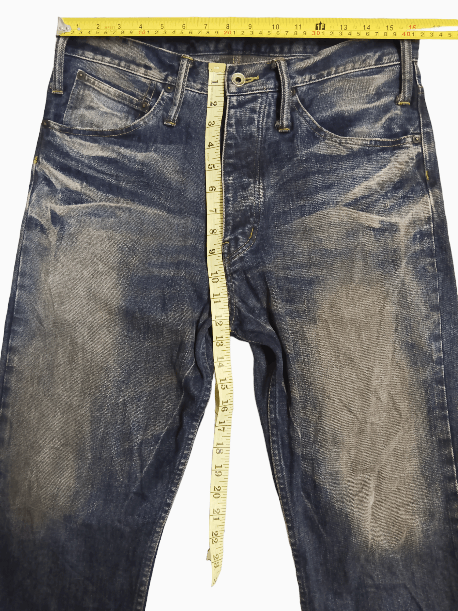 Le Grande Bleu (L.G.B.) LGB Distressed Vintage Wash Denim Jeans - Japan Exclusive Size US 33 - 7 Thumbnail