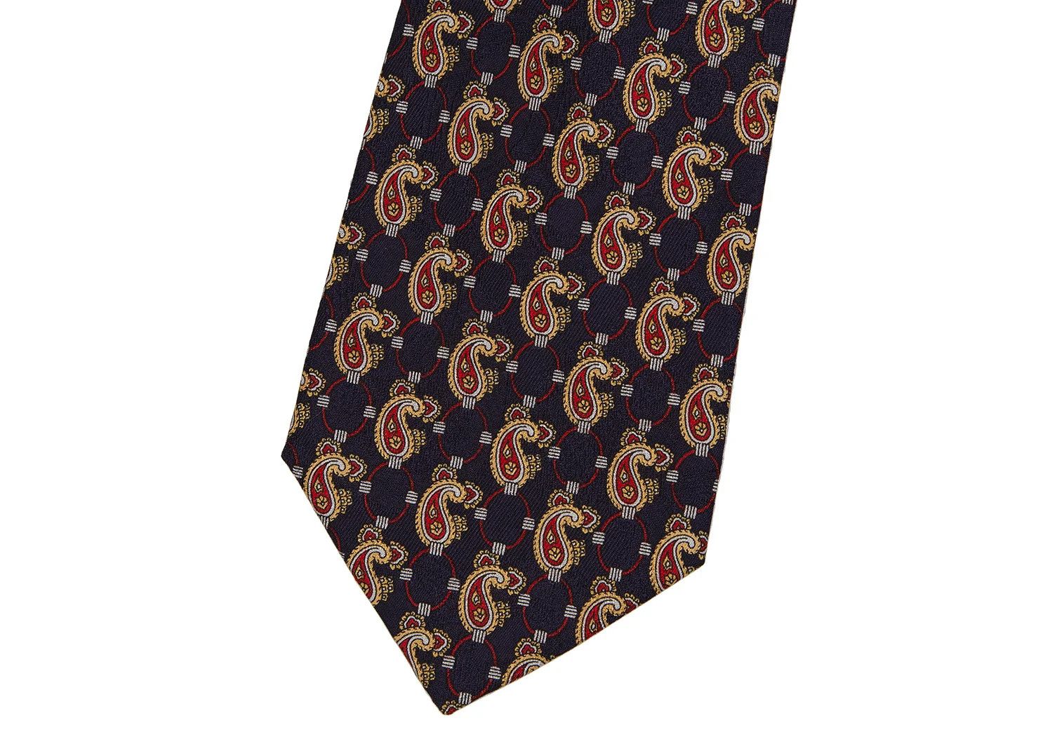 Dior Paisley Silk Tie in Navy Blue Size ONE SIZE - 3 Thumbnail