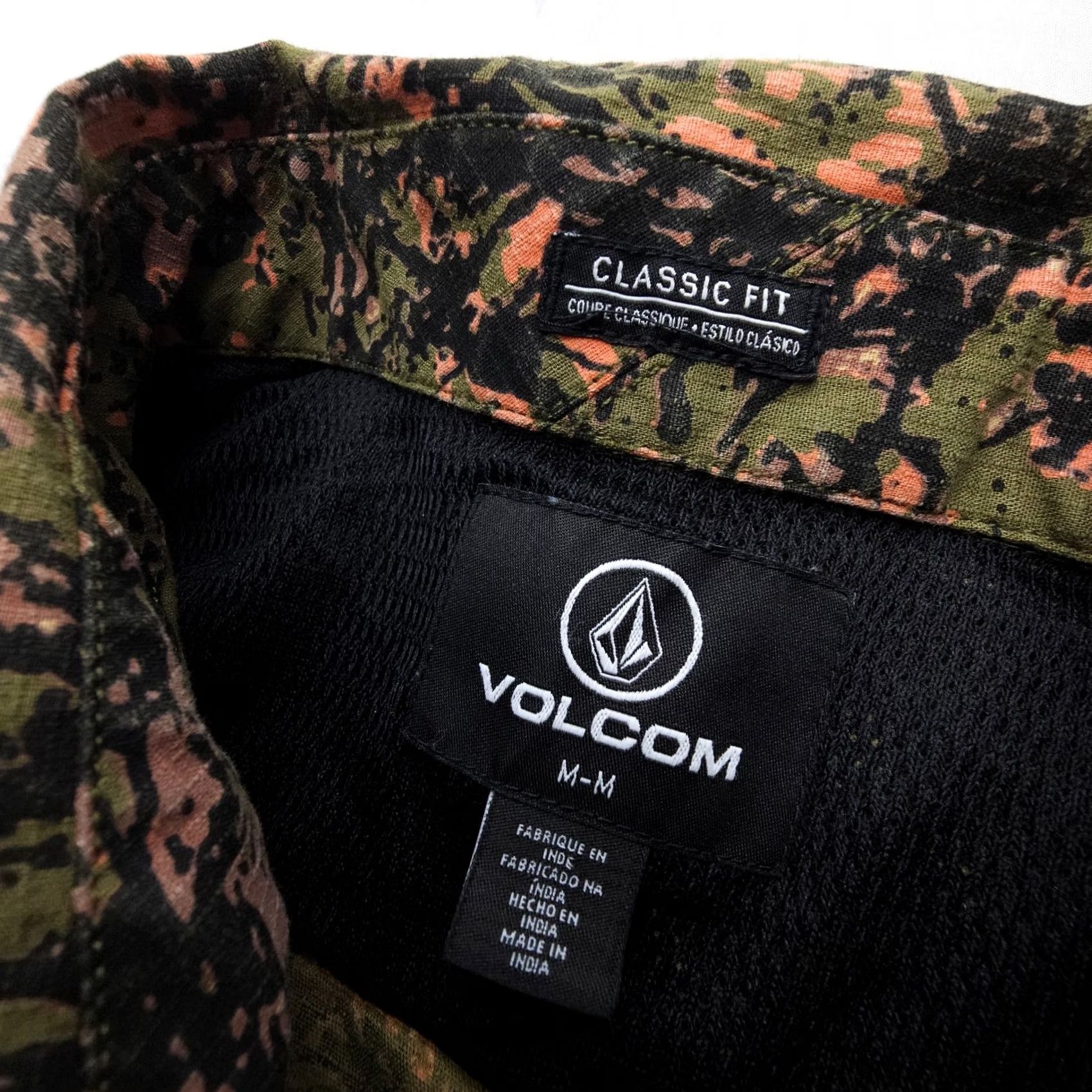 Volcom Volcom Button Shirt Mens Medium Camo Print Coastal Skate Size US M / EU 48-50 / 2 - 7 Thumbnail