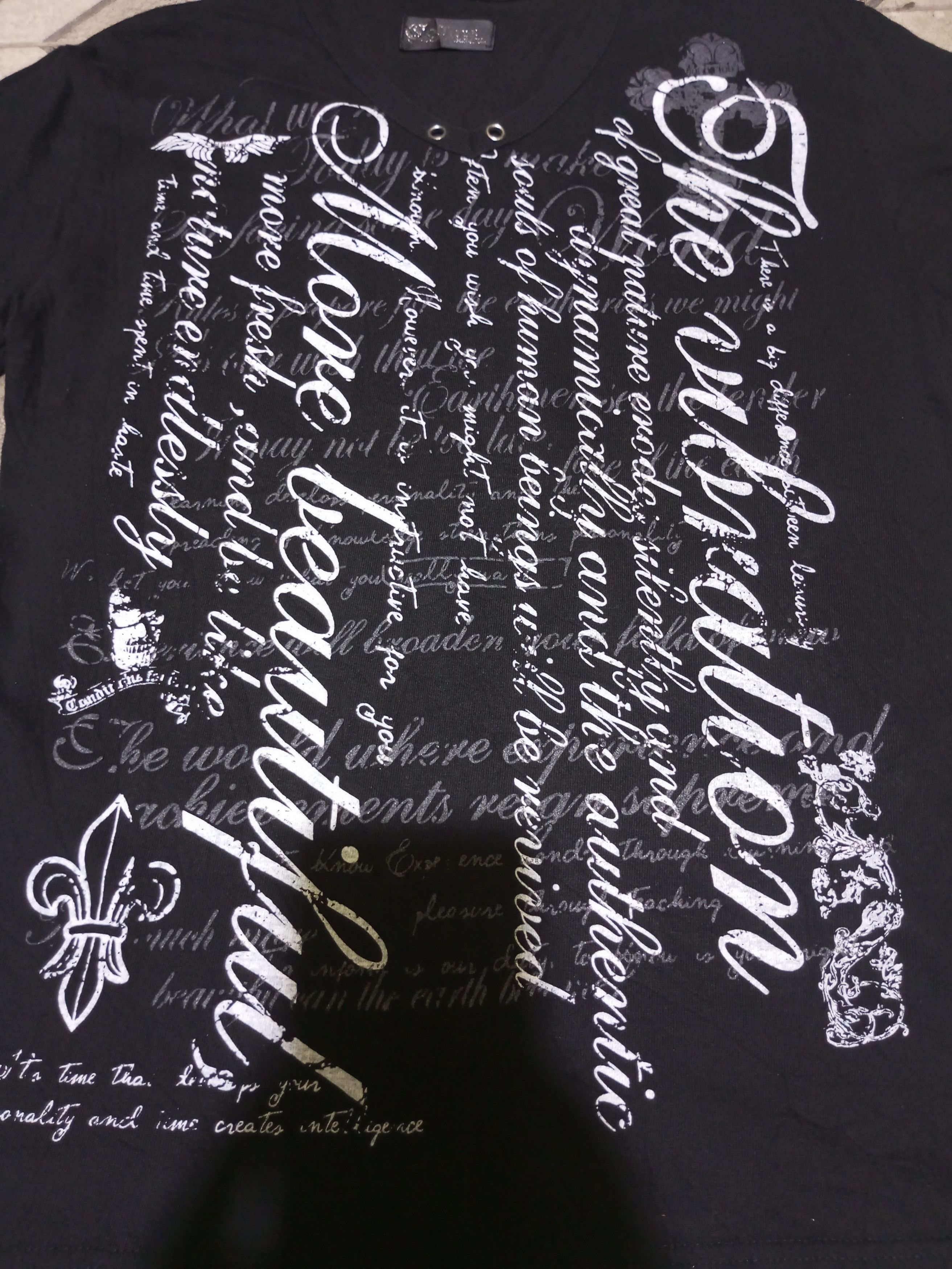 If Six Was Nine × Japanese Brand × Le Grande Bleu (L.G.B.) Vintage y2k Collins poem t shirt Size US M / EU 48-50 / 2 - 3 Thumbnail