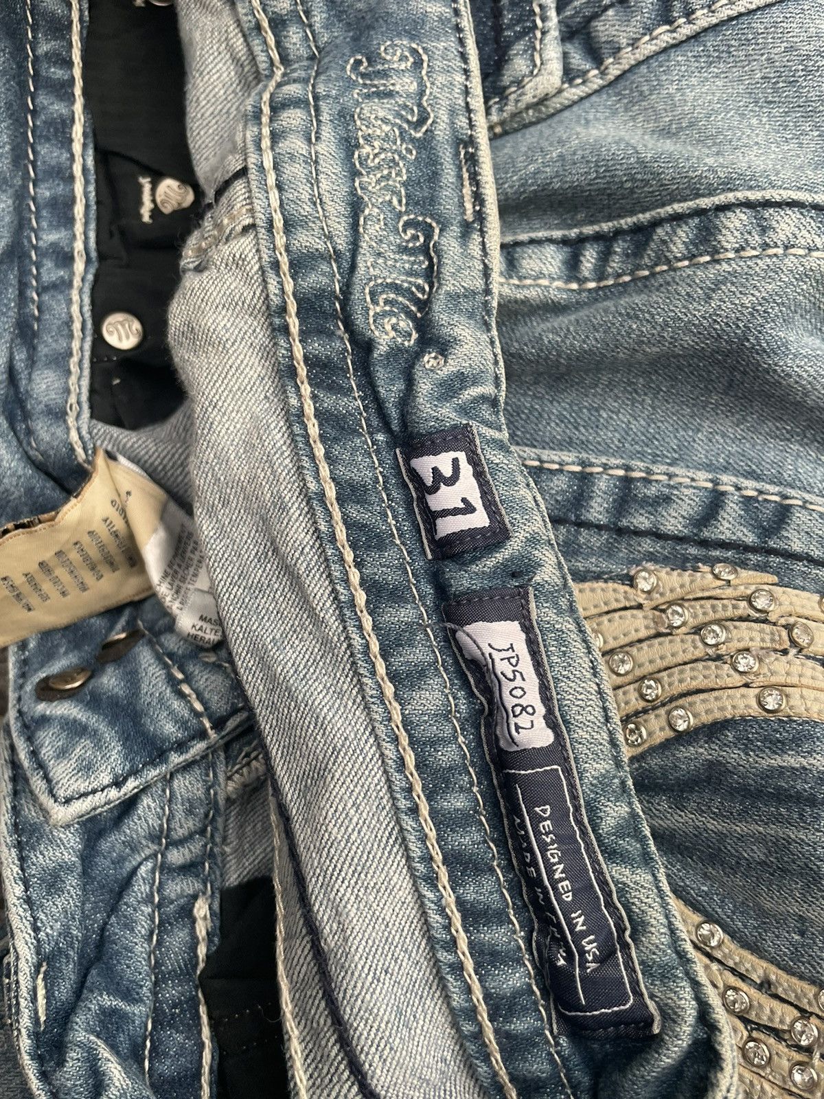 Designer × Miss Me Miss Me Flare Distresed Denim Size 32" / US 10 / IT 46 - 12 Thumbnail