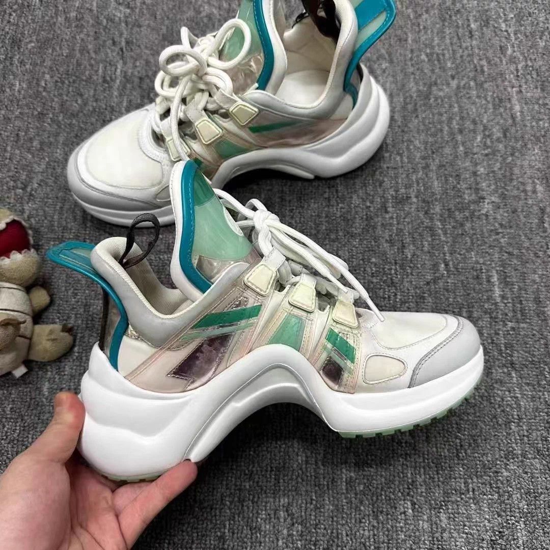 Louis Vuitton Louis Vuitton 98% New Jelly Green Dad Sneakers EU 36 Size US 5 / IT 35 - 3 Thumbnail