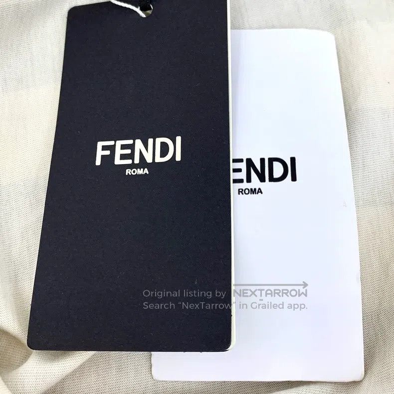 Fendi Fendi Color-Blocked Striped Logo Badge Cotton Crewneck Sho Size S / US 4 / IT 40 - 7 Thumbnail