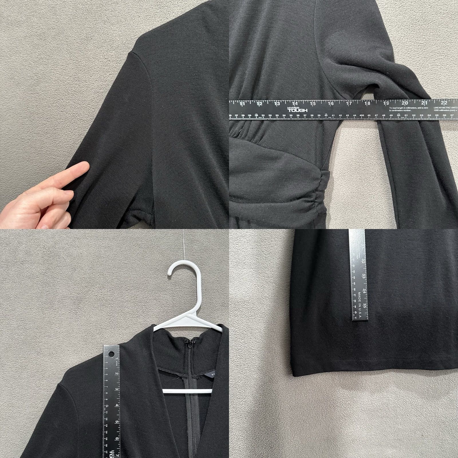 Banana Republic Vintage Banana Republic Sheath Dress - Womens 6 Black Wool Knit - Knee Length Size M / US 6-8 / IT 42-44 - 9 Thumbnail