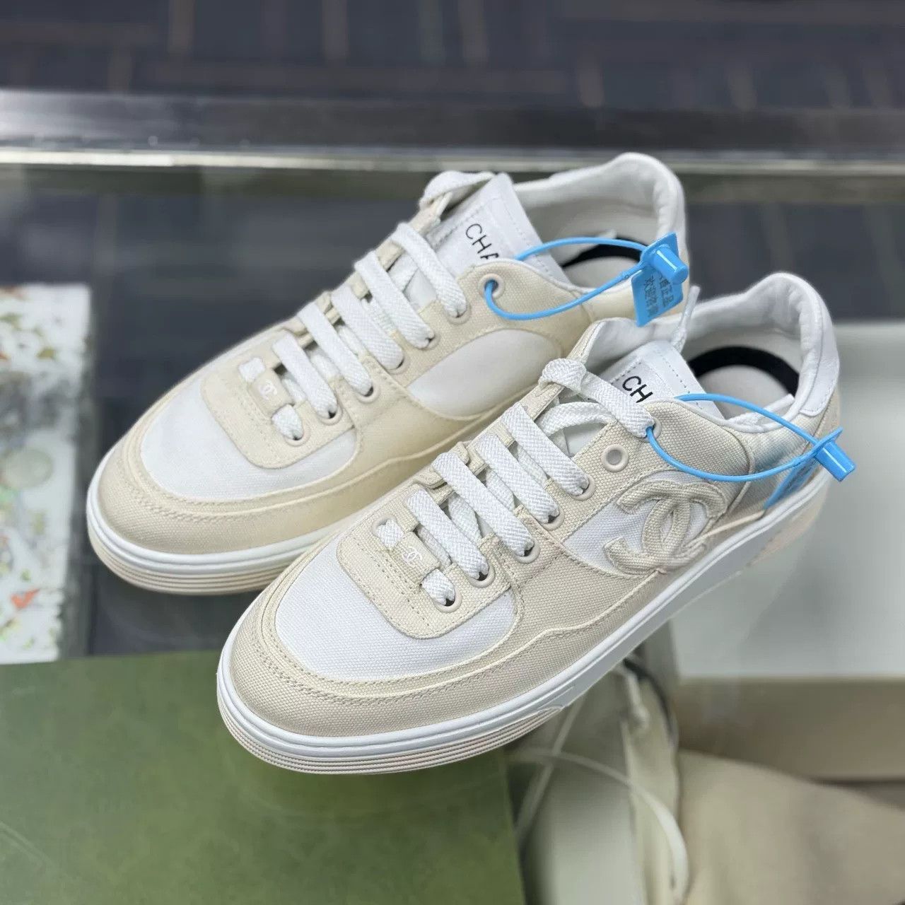 Chanel Chanel 2024 Beige Canvas Sneakers Size US 6 / IT 36 - 1 Thumbnail