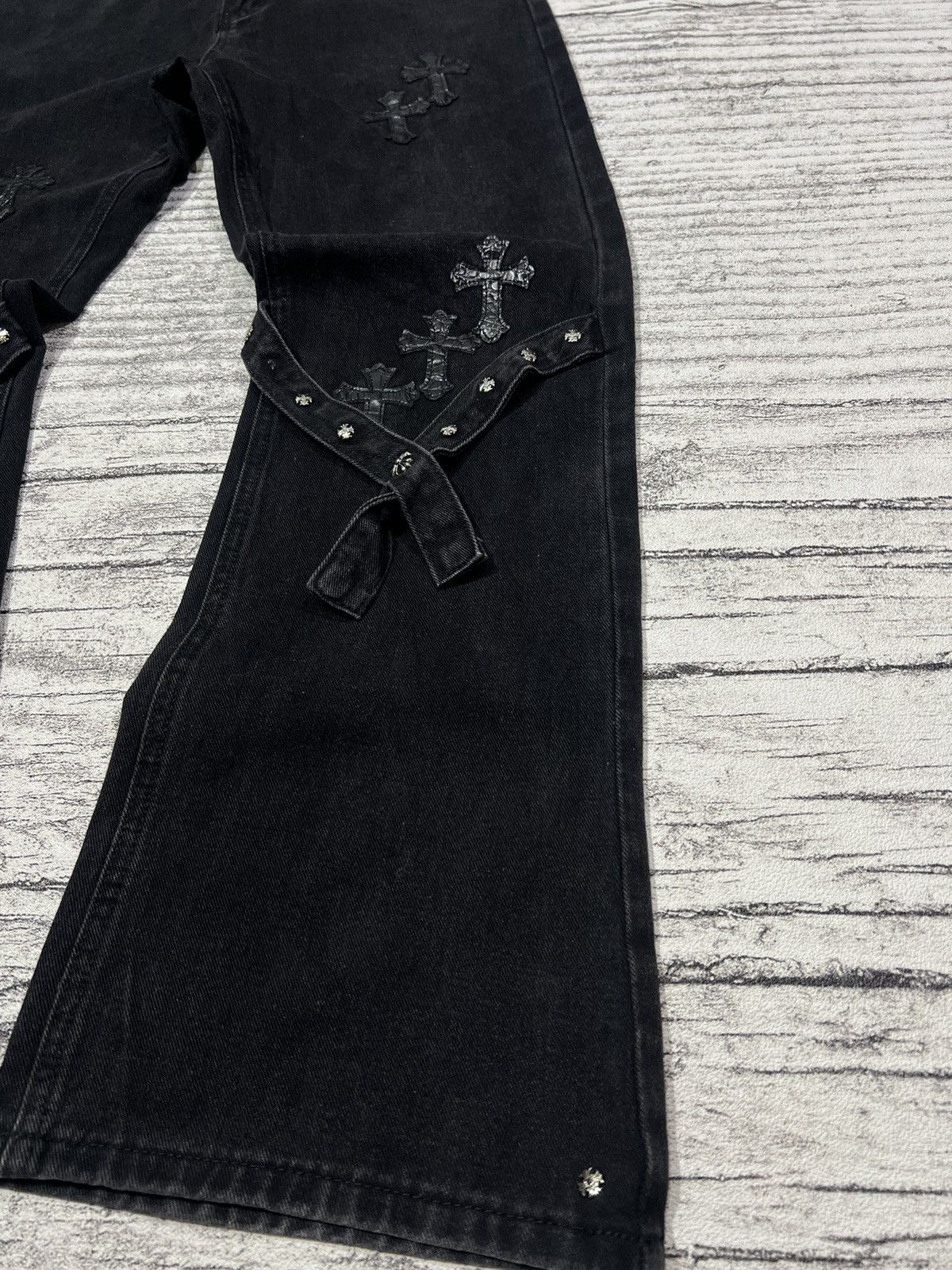 If Six Was Nine 2000s Archival Y's Hysteric Rickowens Flare Jeans y2k Lgb Size US 27 - 5 Thumbnail