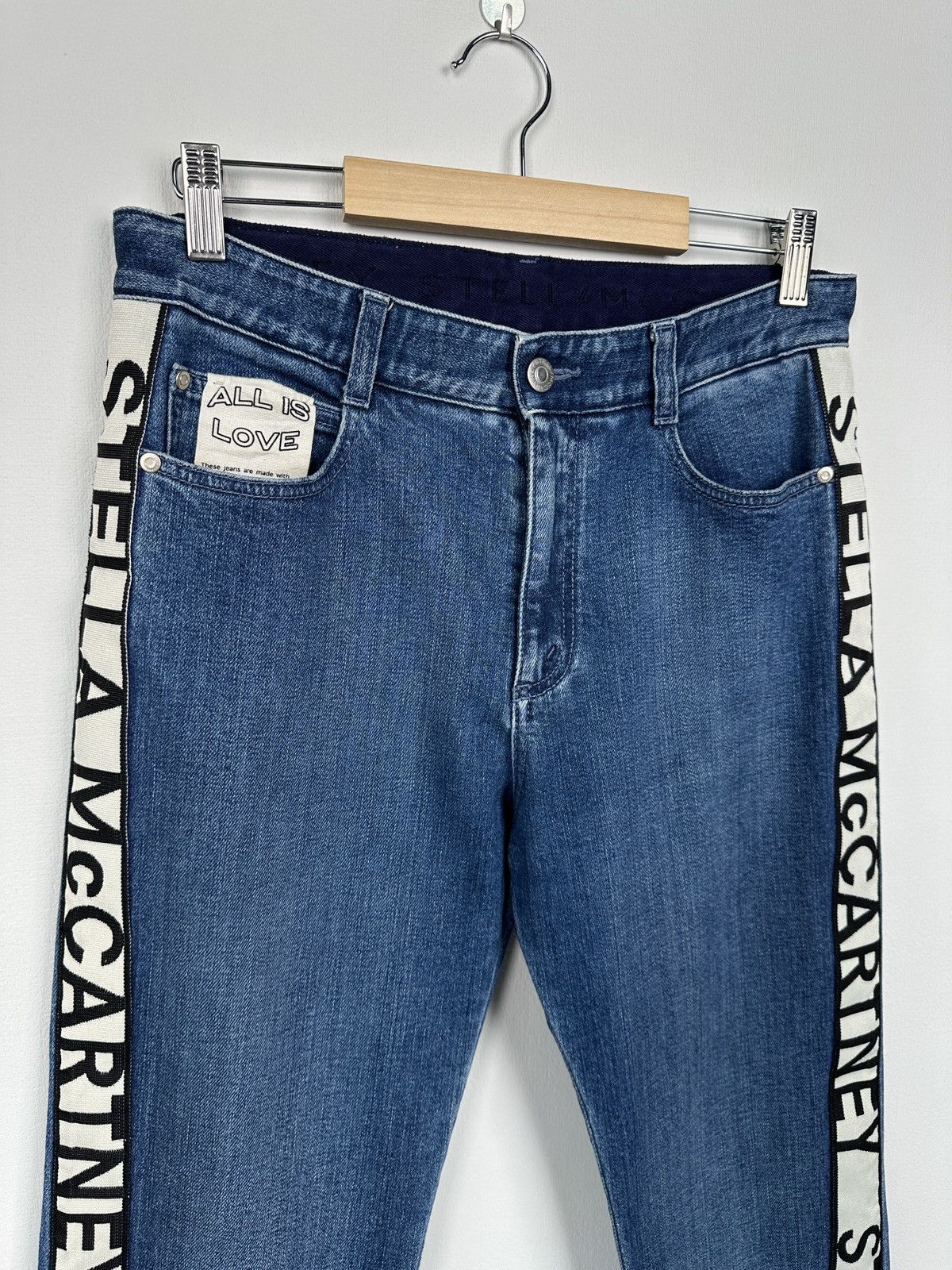 Stella McCartney Stella McCartney Side Patched Logo Blue Jeans Women’s sz 27 Size 27" / US 4 / IT 40 - 3 Thumbnail