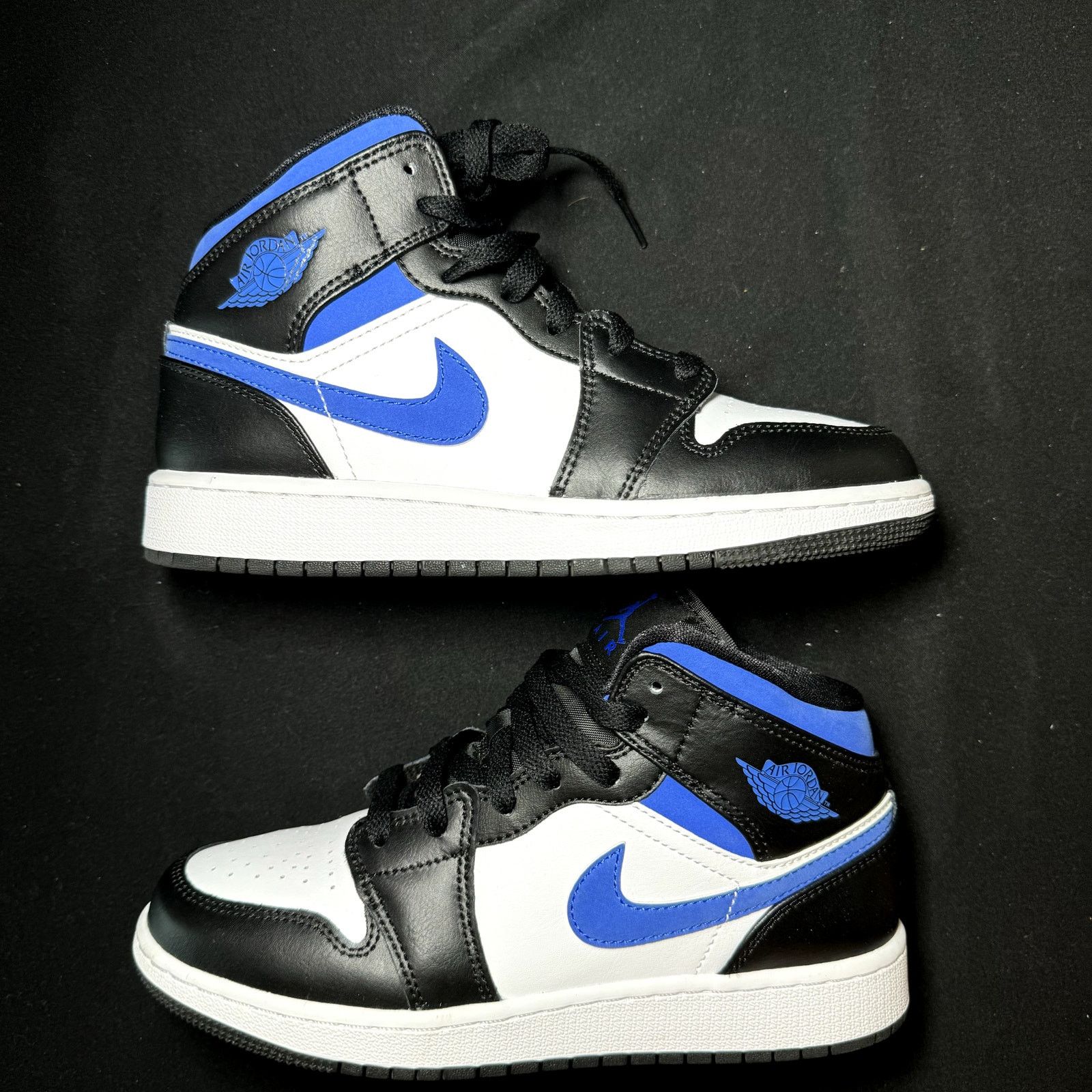 Jordan Brand × Nike Size 5 - Nike Air Jordan 1 Mid GS Racer Blue Men's Shoes Size US 5 / EU 37 - 2 Thumbnail