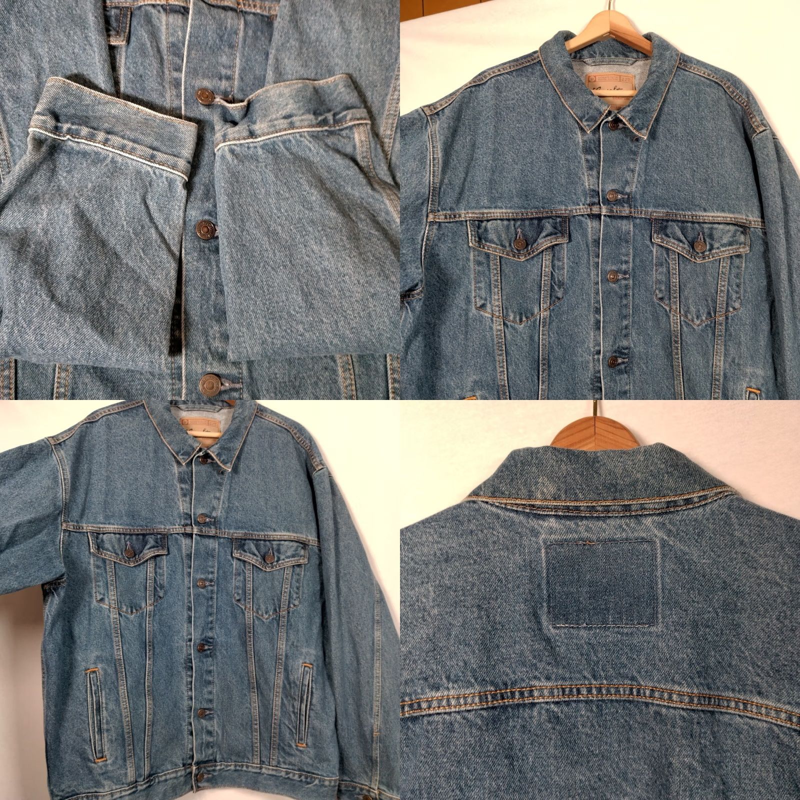Levi's VINTAGE Levi's Jean Jacket Men XL Denim Trucker Button Up blue Pocketed Regular fit Size US 36 / EU 52 - 10 Thumbnail