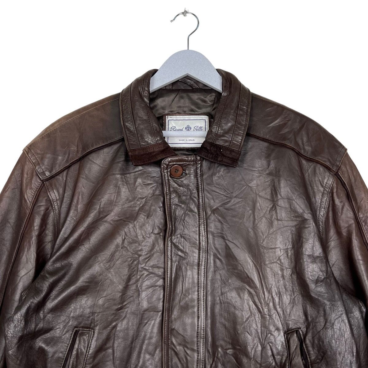 Designer 🔥 VINTAGE RICARD PELLS LEATHER JACKET MADE IN SPAIN Size US M / EU 48-50 / 2 - 4 Thumbnail