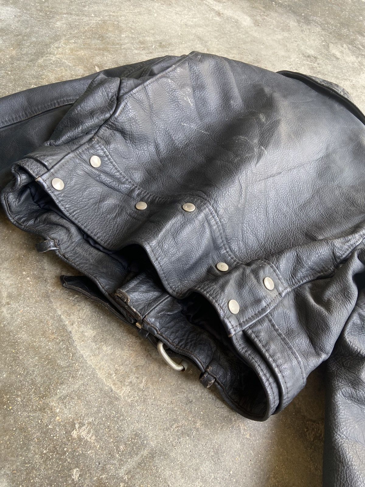 Vintage MARLON BRANDO VTG DOUBLE COLAR GENUINE LEARHER JACKET Size US M / EU 48-50 / 2 - 16 Thumbnail