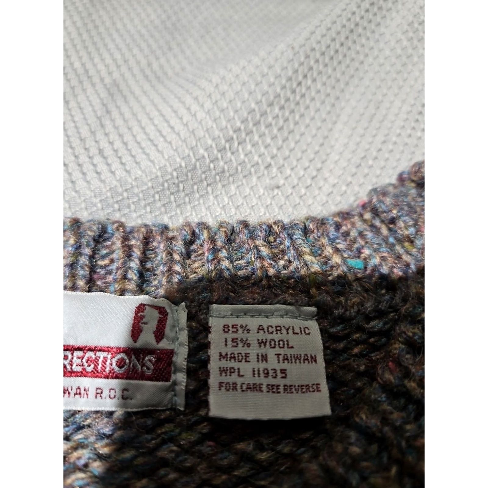 Vintage VTG Classic Directions Sweater Mens XL Gray Wool Blend Ragg Fleck Pullover Knit Crew Neck Size US XL / EU 56 / 4 - 7 Thumbnail