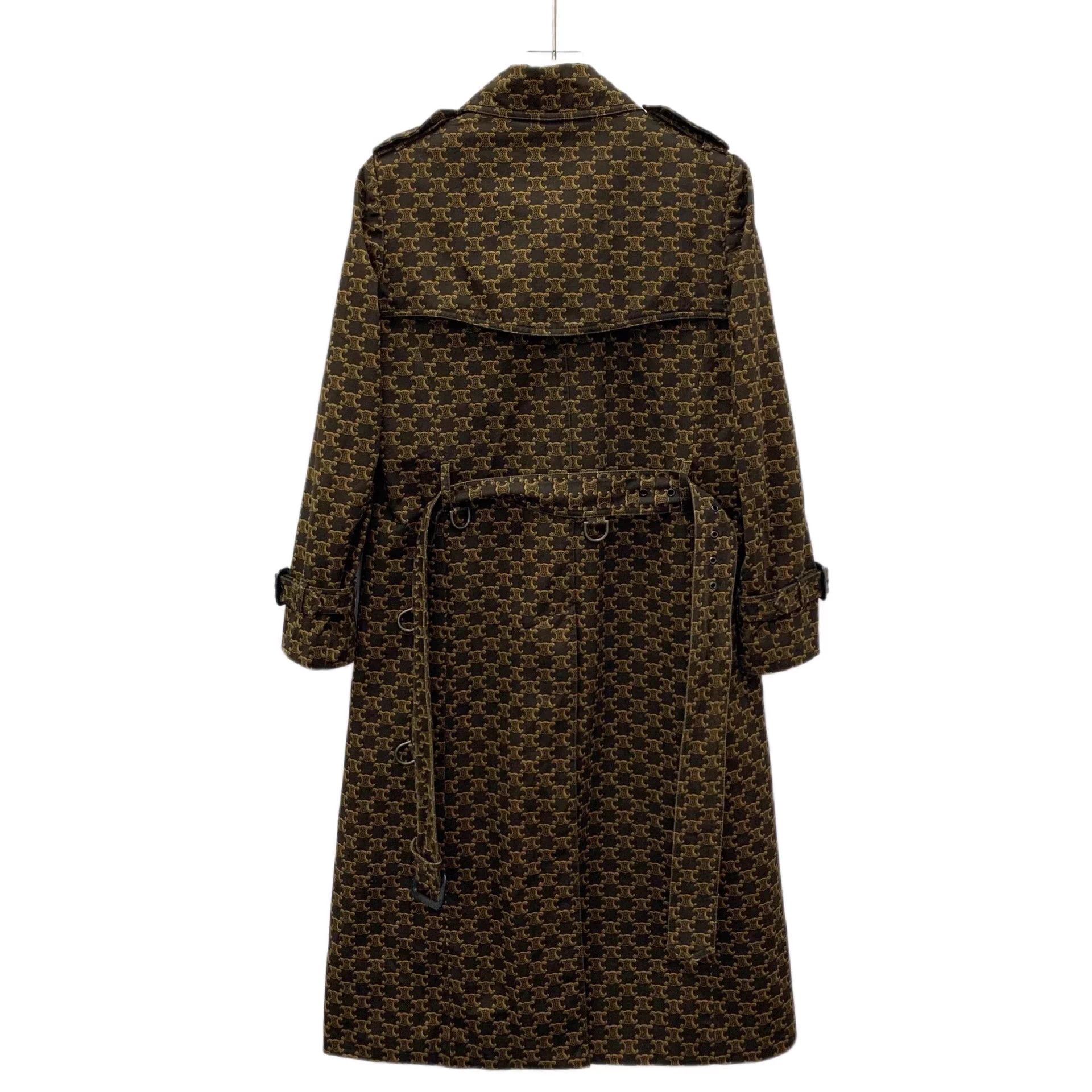 Celine KW0961 Celine Brown Monogram Trench Coat Size XS / US 0-2 / IT 36-38 - 2 Thumbnail
