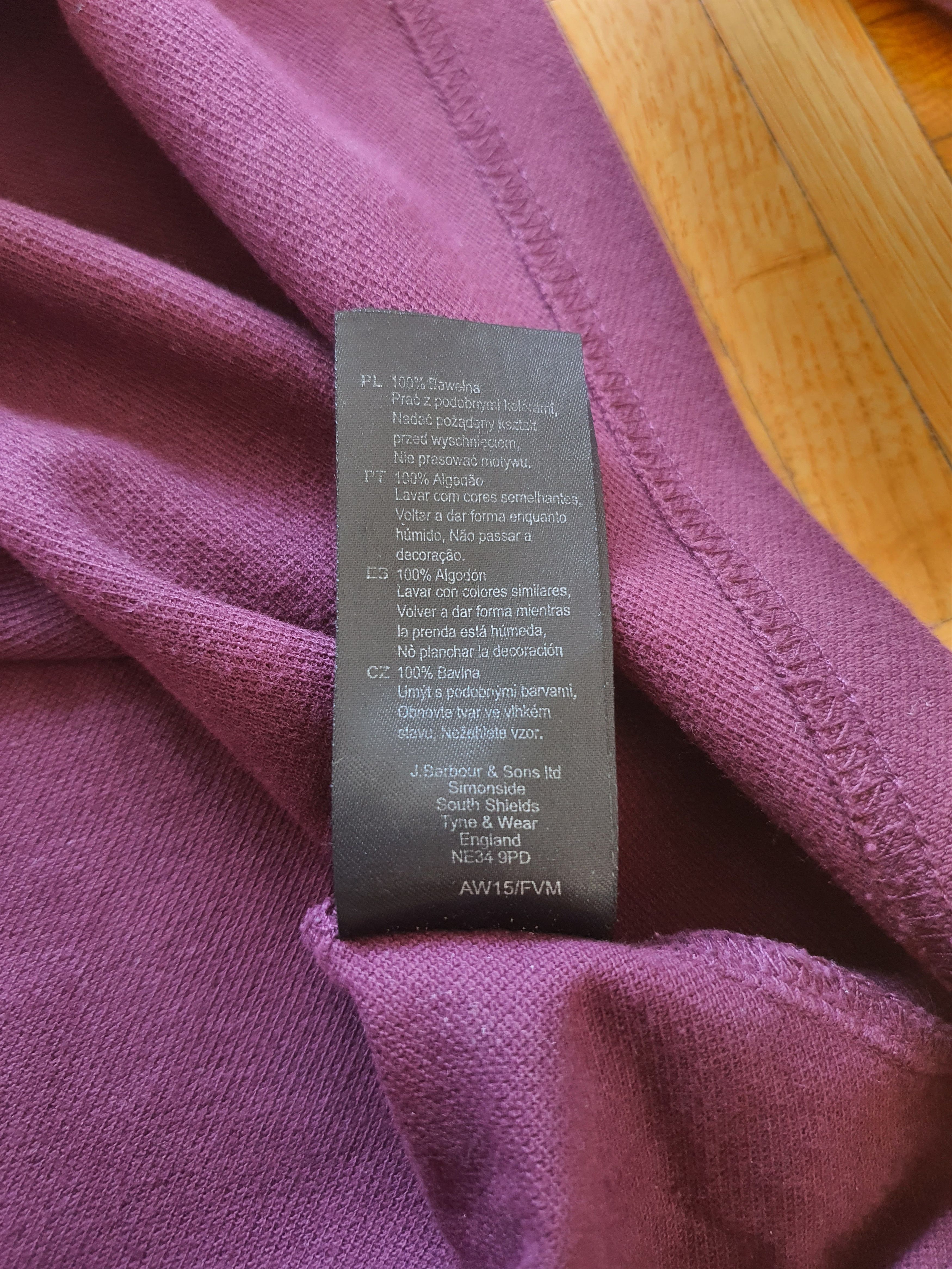 Barbour Long Sleeve Polo Shirt - AW 2015 - Purple - Sz M Size US M / EU 48-50 / 2 - 7 Thumbnail