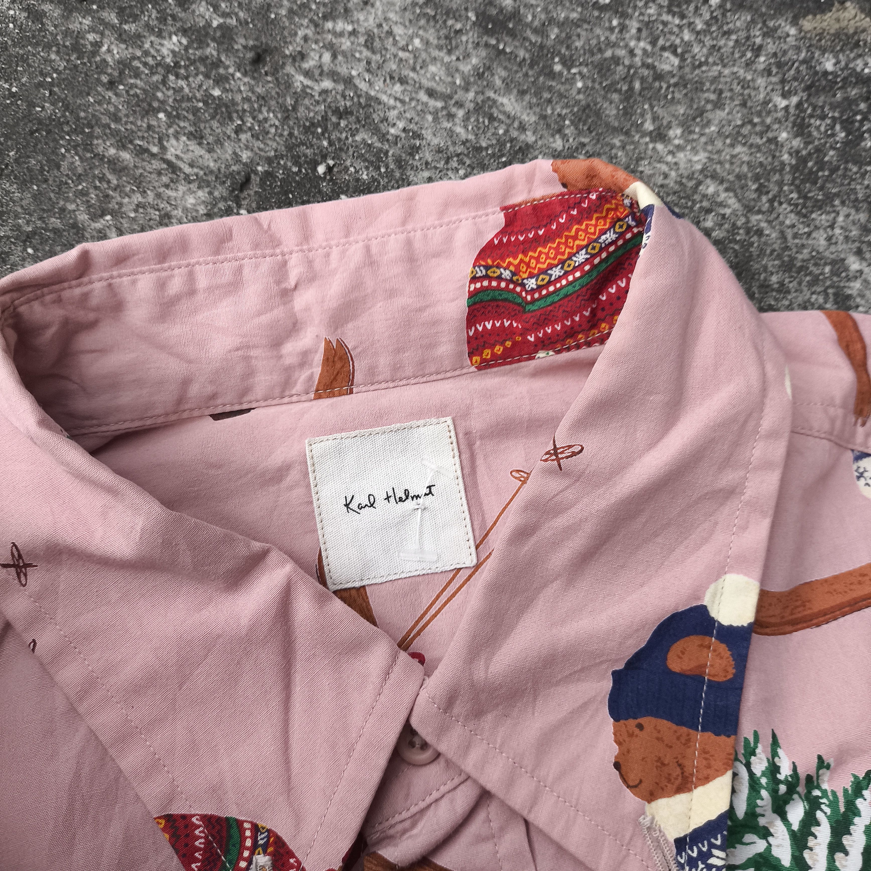 Issey Miyake Karl helmut all over print button up shirt Size US L / EU 52-54 / 3 - 3 Thumbnail