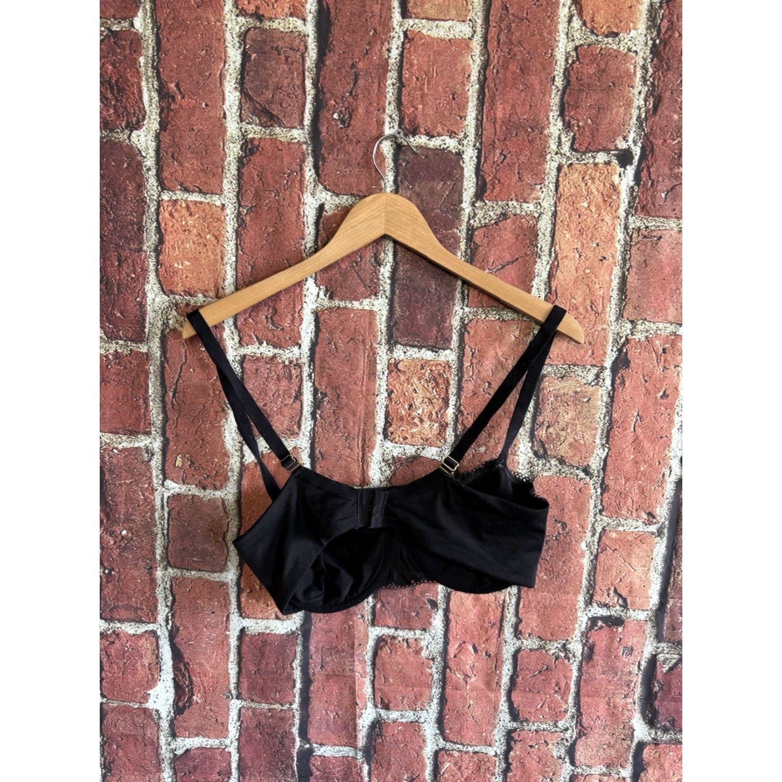 Vintage Soma Womens Black Knit Push Bra Size 36DD Size ONE SIZE - 2 Thumbnail