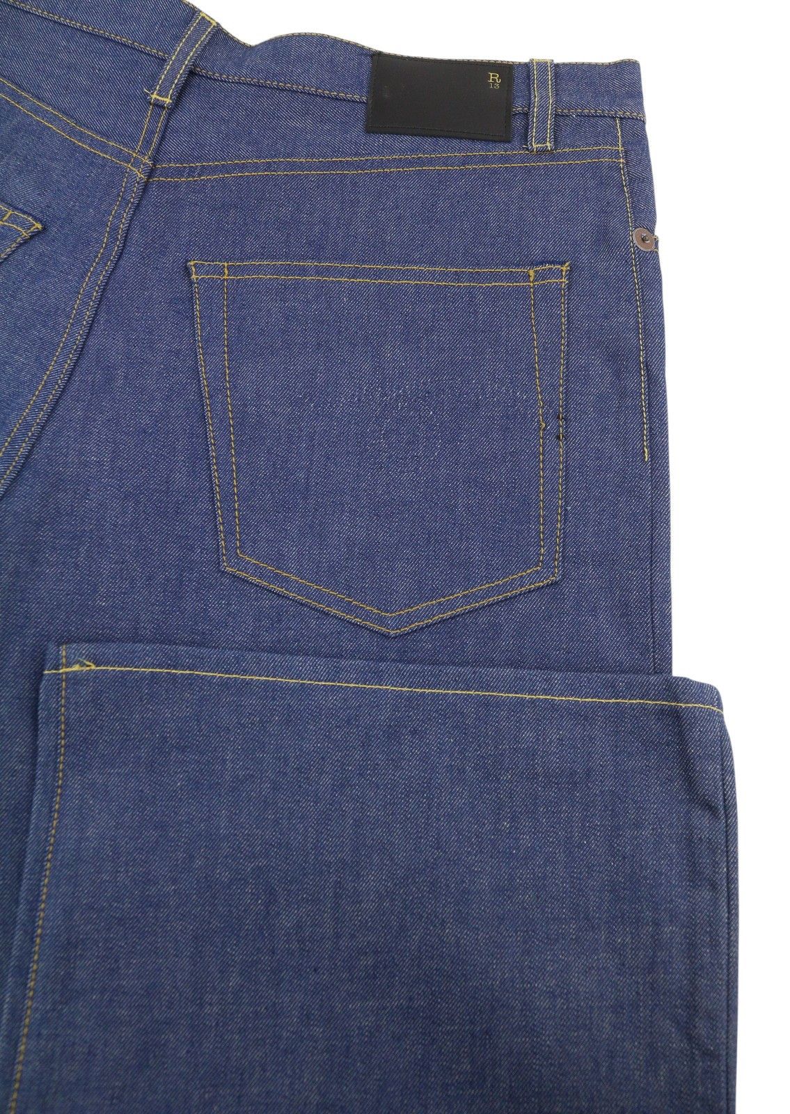 R13 DAMON PLEATED W34 Lennon Blue Rigid Denim 88191 Size 34" / US 12 / IT 48 - 5 Thumbnail