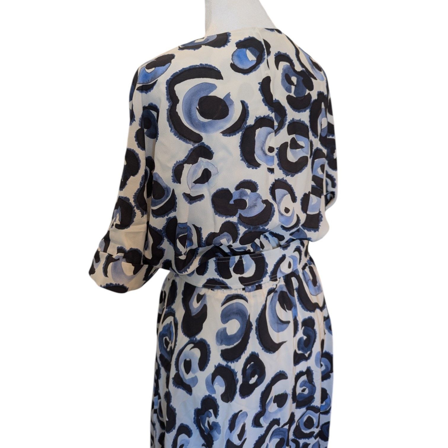 Other Lafayette 148 New York Silk Blue Leopard Belted Dress XS Size XS / US 0-2 / IT 36-38 - 5 Thumbnail