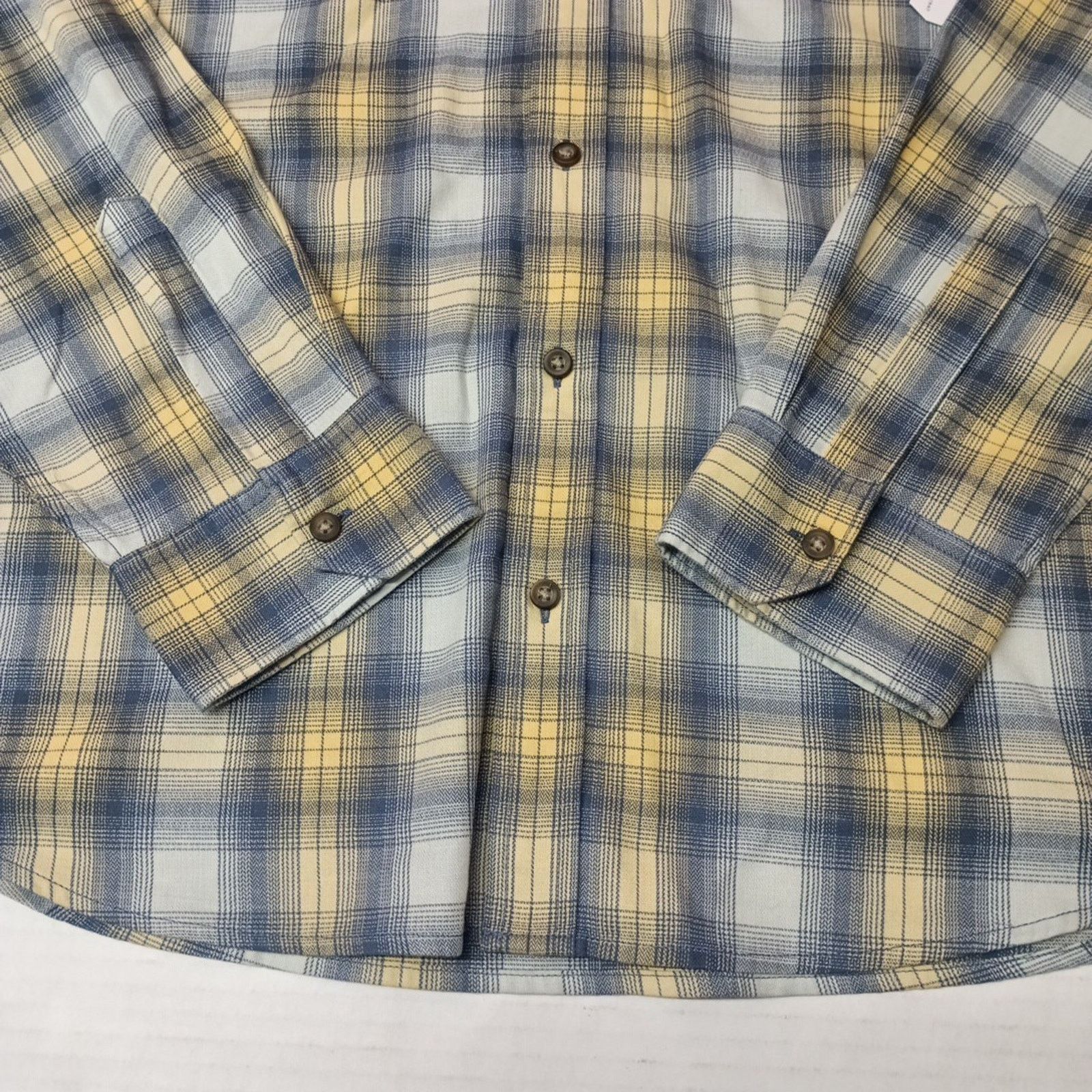 Wrangler Wrangler Cowboy Wash Shirt Men Size XL Sky Blue Yellow Plaid Size US XL / EU 56 / 4 - 2 Thumbnail