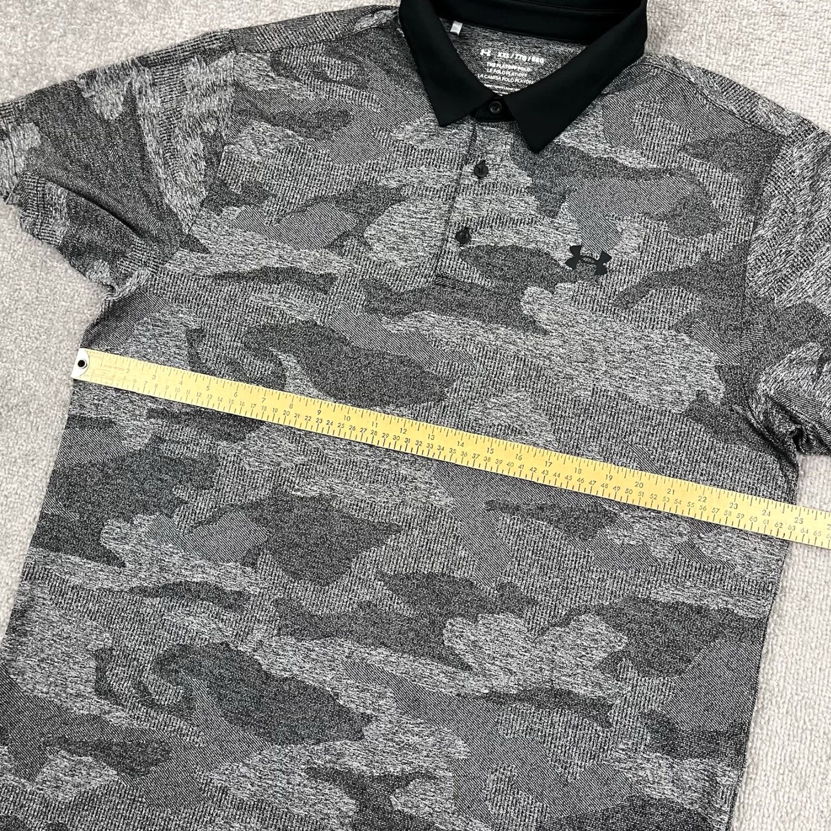Under Armour Under Armour Playoff Polo Shirt Mens 2XL Gray Camo Performance Golf Stretch Size US XXL / EU 58 / 5 - 5 Thumbnail