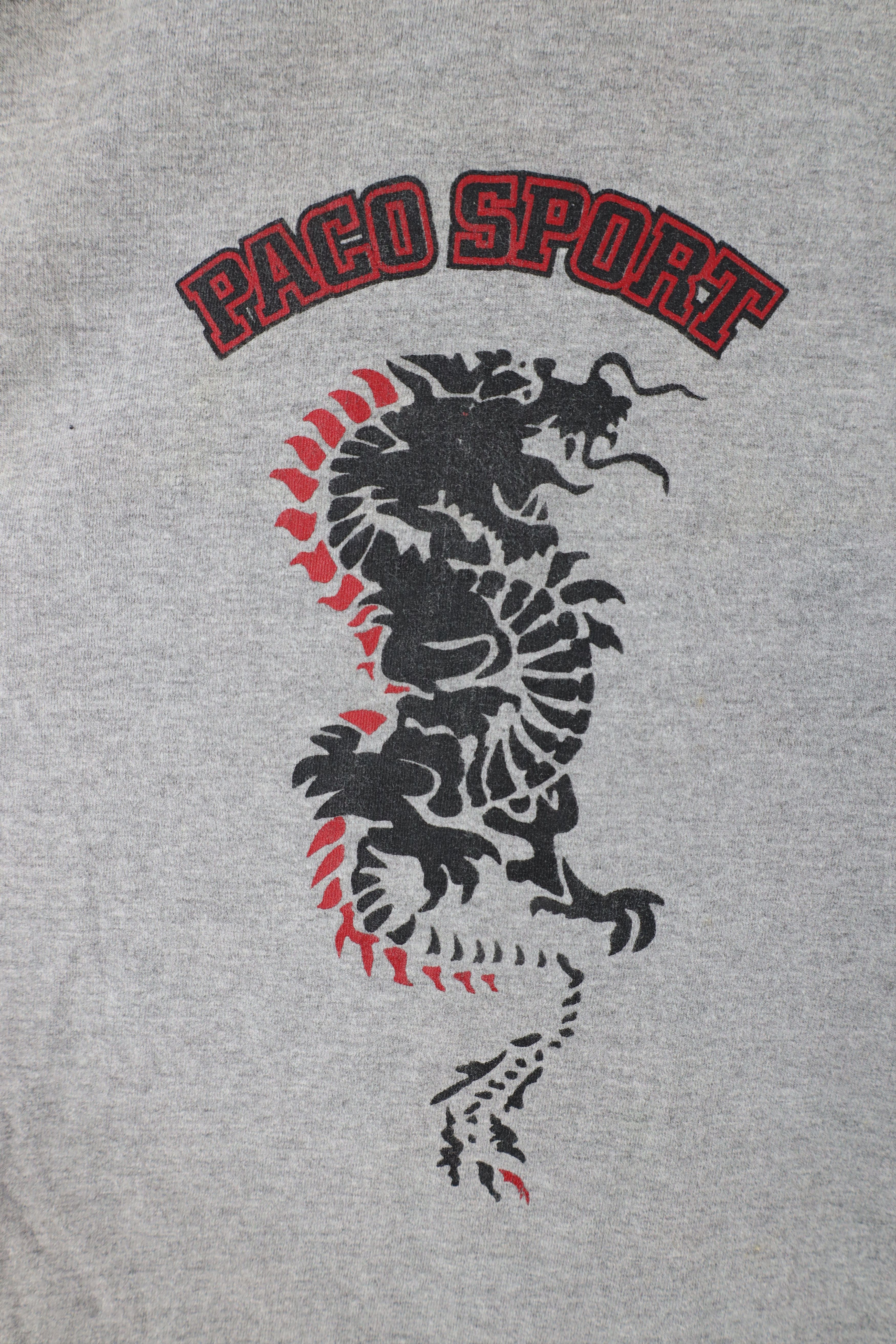 Vintage Vintage 90s Paco Sport Spell Out Dragon Cut Off T-Shirt Size US S / EU 44-46 / 1 - 4 Thumbnail