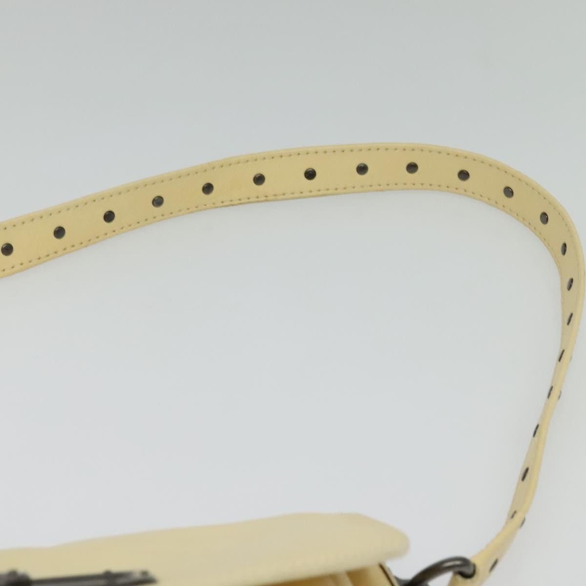 Celine CELINE Studs Shoulder Bag Leather Cream Size ONE SIZE - 8 Thumbnail