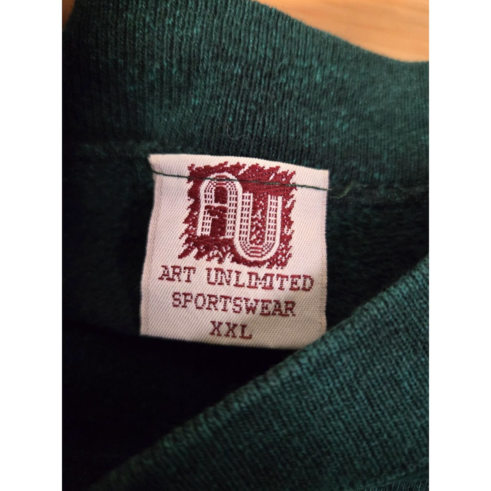 Vintage VINTAGE Art Unlimited Sweatshirt Mens 2XL Green Wolf Trap Made in USA 90s Size US XXL / EU 58 / 5 - 5 Thumbnail
