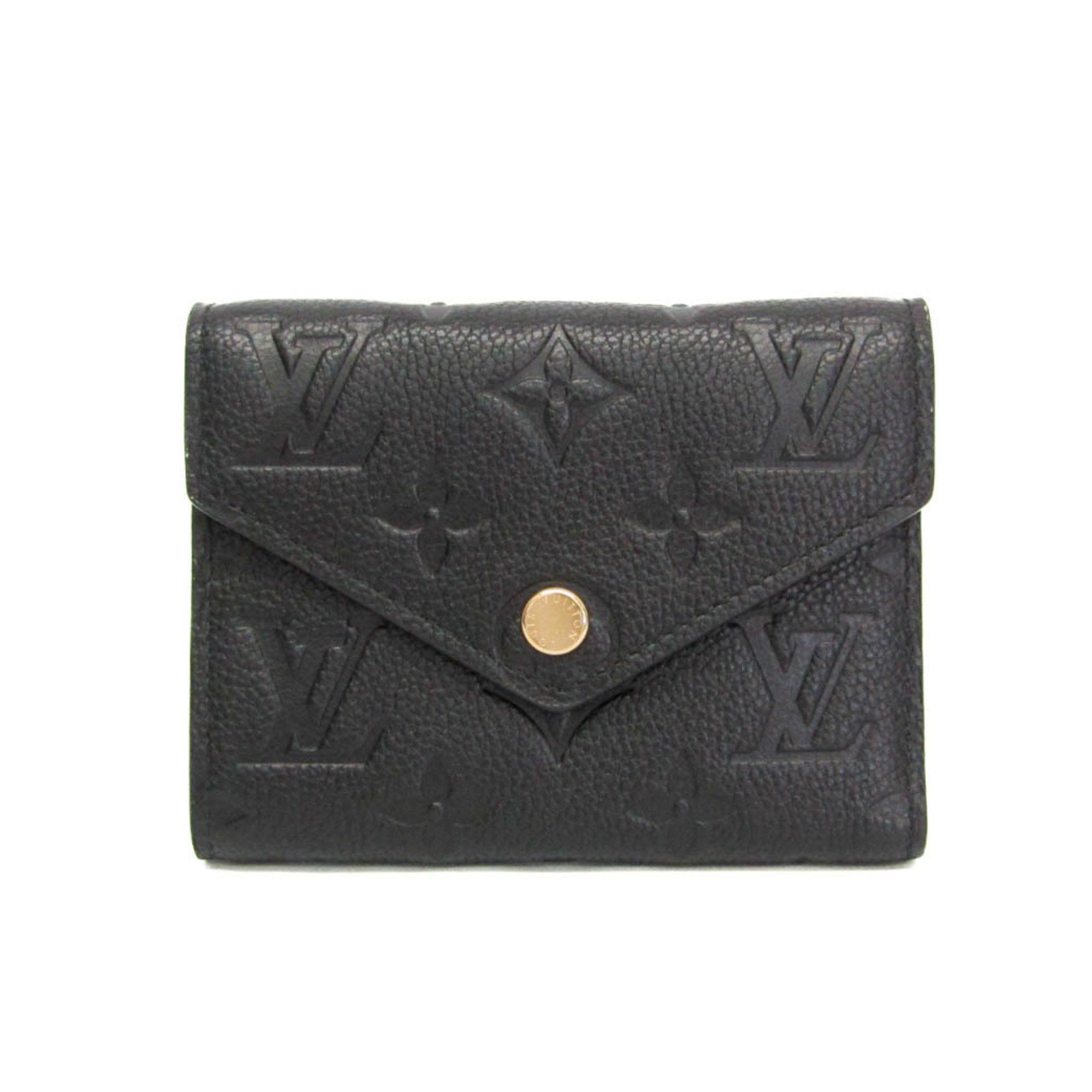 Louis Vuitton Louis Vuitton Monogram Empreinte Victorine Wallet M64060 Women's Monogram Empreinte Wallet (tri-fold) Noir Size ONE SIZE - 1 Thumbnail