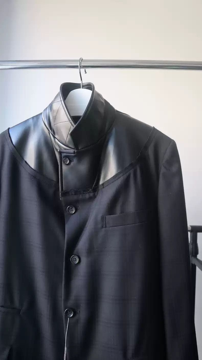 Comme des Garcons comme des garcon wool spliced leather collar suit-2505 Size US M / EU 48-50 / 2 - 3 Thumbnail
