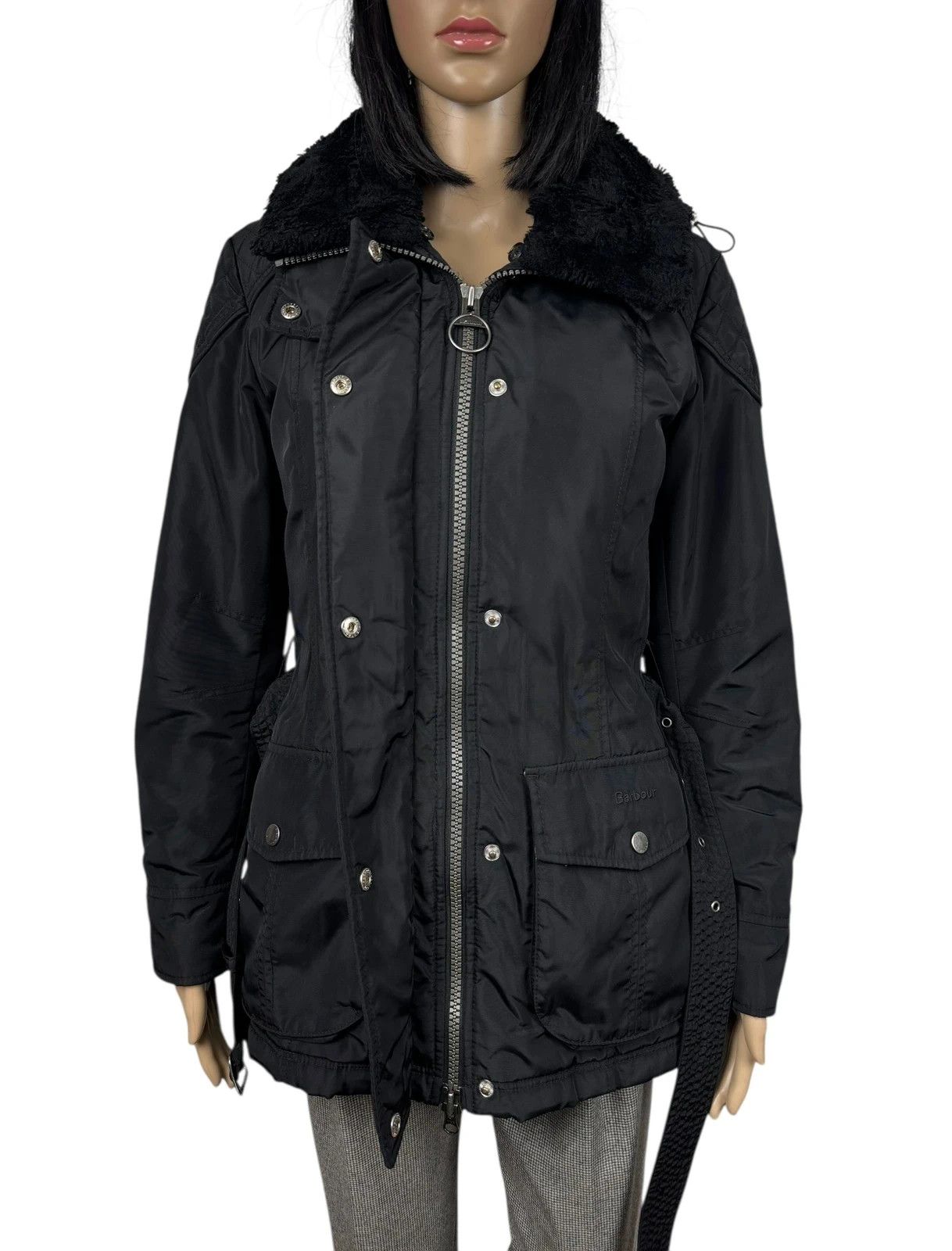 Barbour Barbour International Outlaw Jacket Belted Hooded UK8 US4 Size S / US 4 / IT 40 - 9 Thumbnail