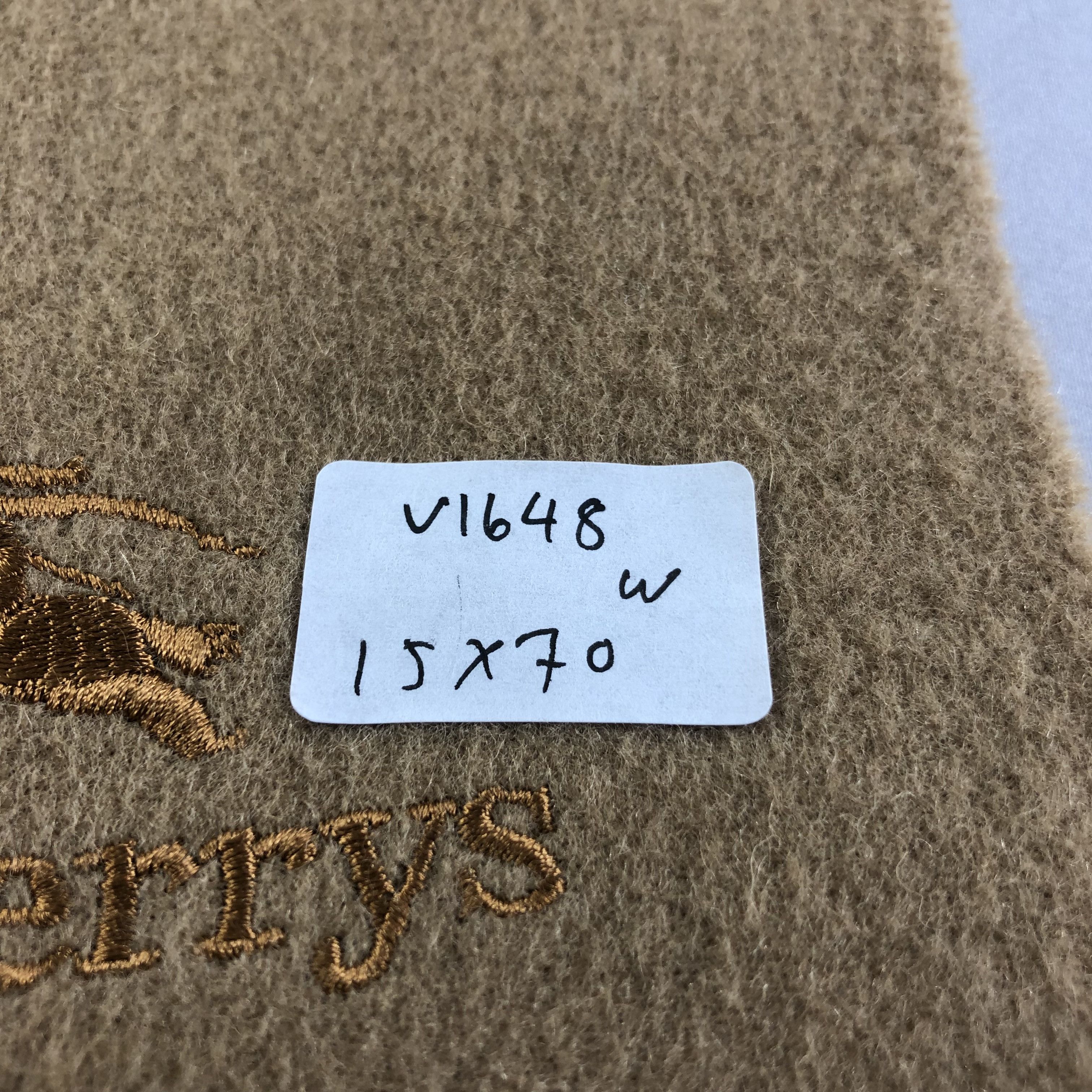 Burberry Burberrys Plain Tan Wool Scarf Muffler V1648 Size ONE SIZE - 7 Thumbnail
