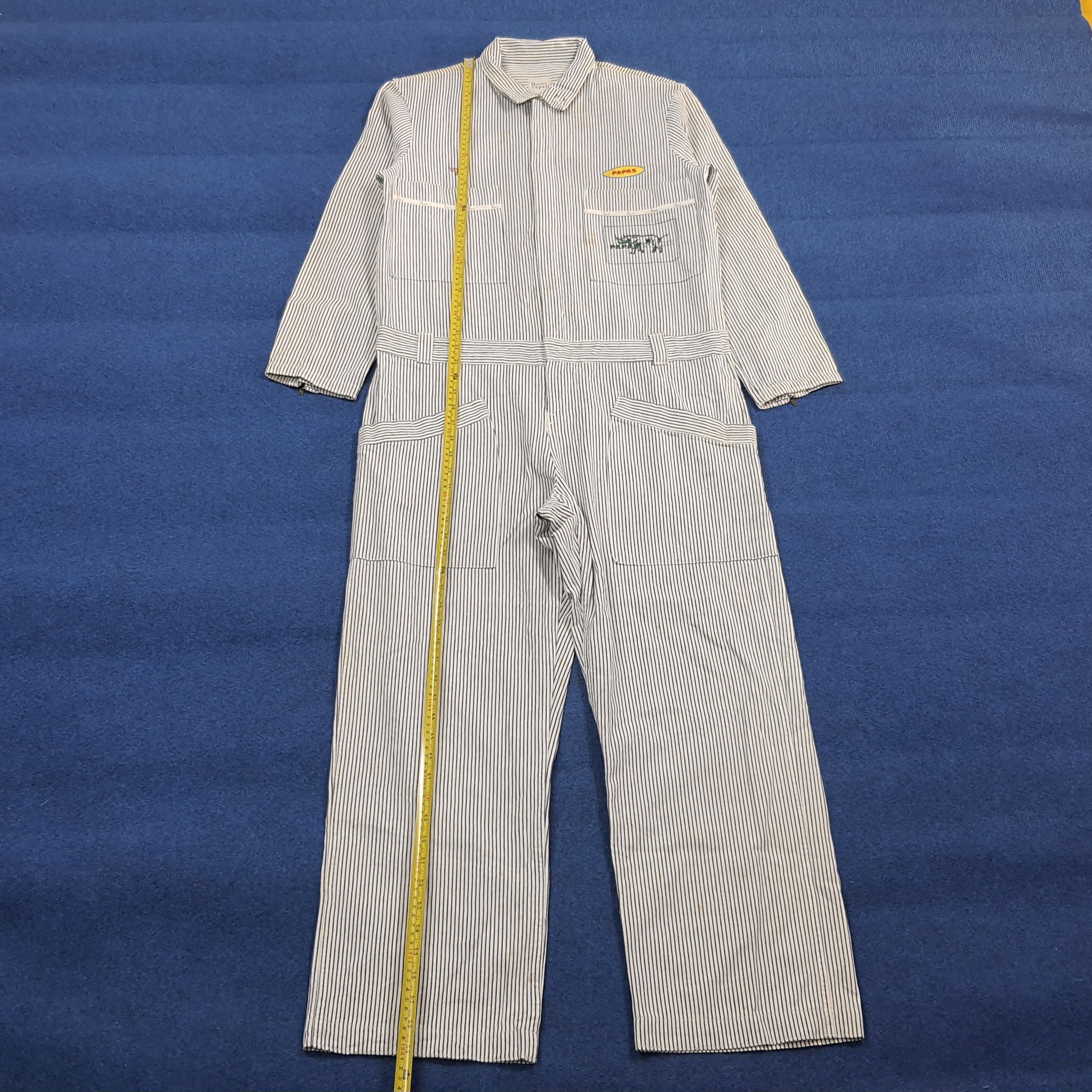 Japanese Brand PAPAS Hickory Stripe Custom Hysteric Coverall C302N19 Size US M / EU 48-50 / 2 - 4 Thumbnail
