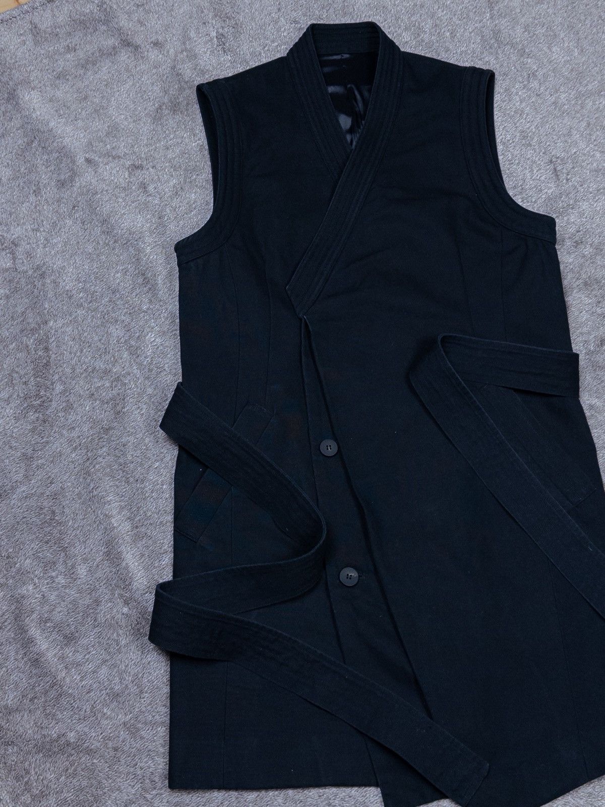 D.Gnak By Kang.D D.Gnak By Kang.D Black Cotton Sleeveless Dark Jacket Size 48 Size US M / EU 48-50 / 2 - 4 Thumbnail